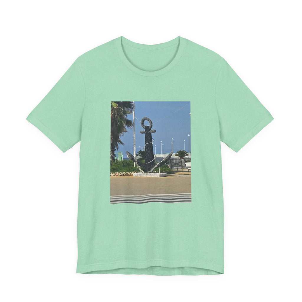 Anchor Statue Photo Tee — Coastal Nautical T-Shirt
