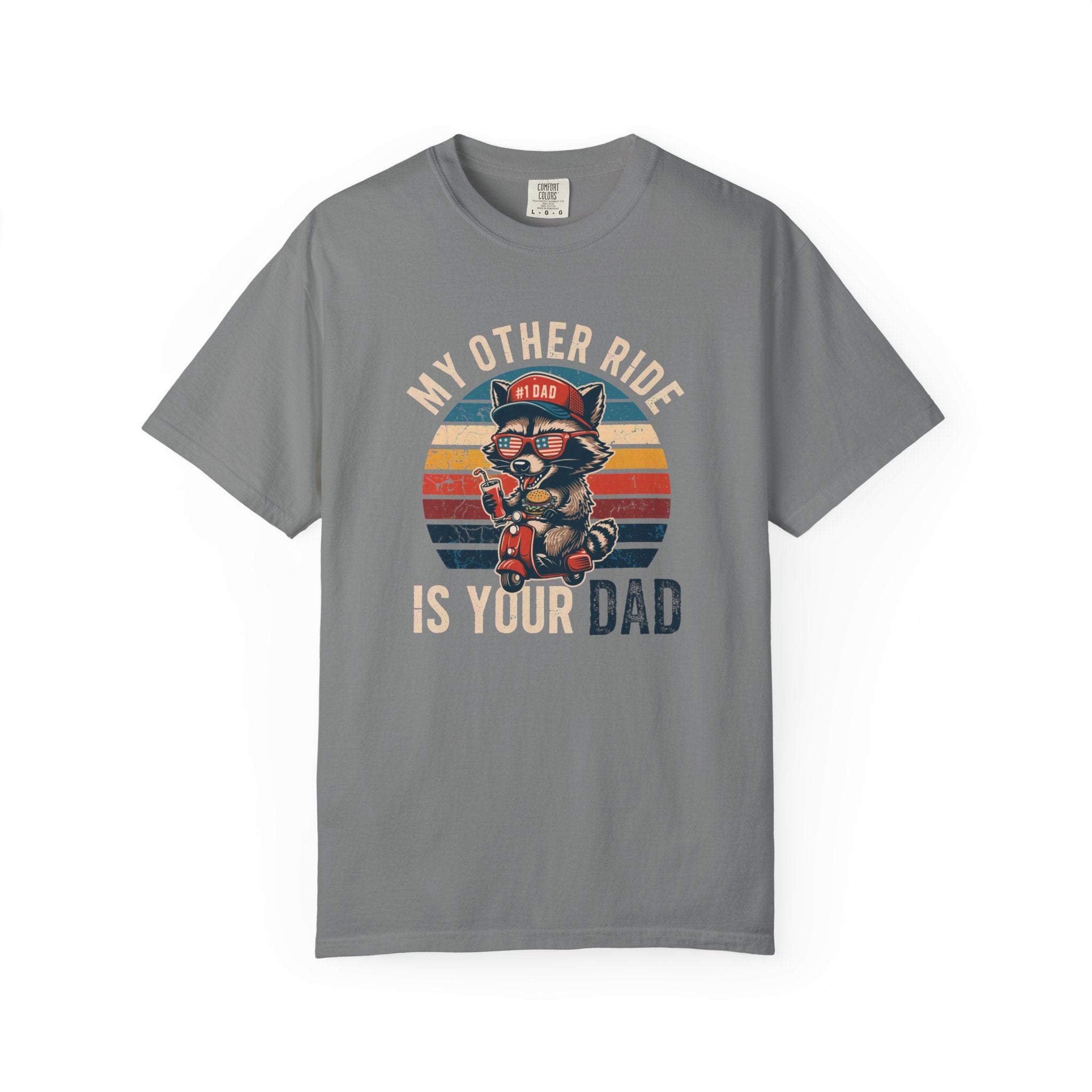 My Other Ride Is Your Dad T-Shirt — Cute Motorcycle Puppy Graphic Tee for Dad, Father's Day Gift