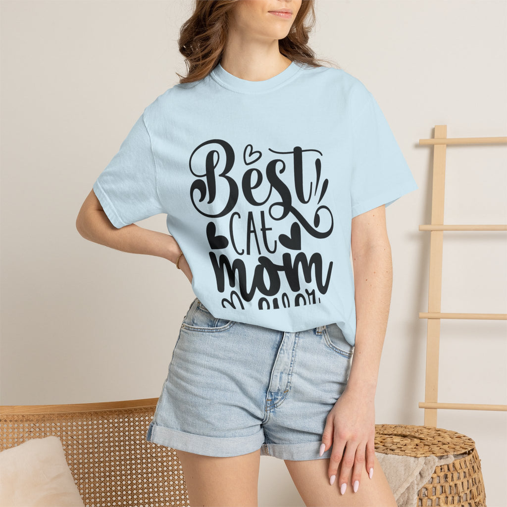 Garment-Dyed Cat Mom Tee