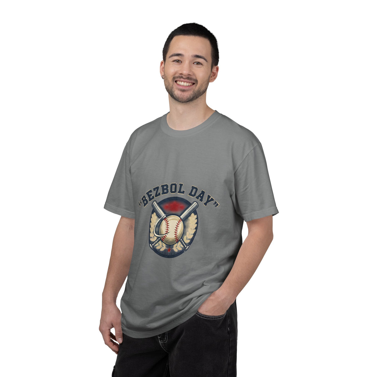 Baseball Graphic T-Shirt — "Bezbol Day" Retro Baseball Tee