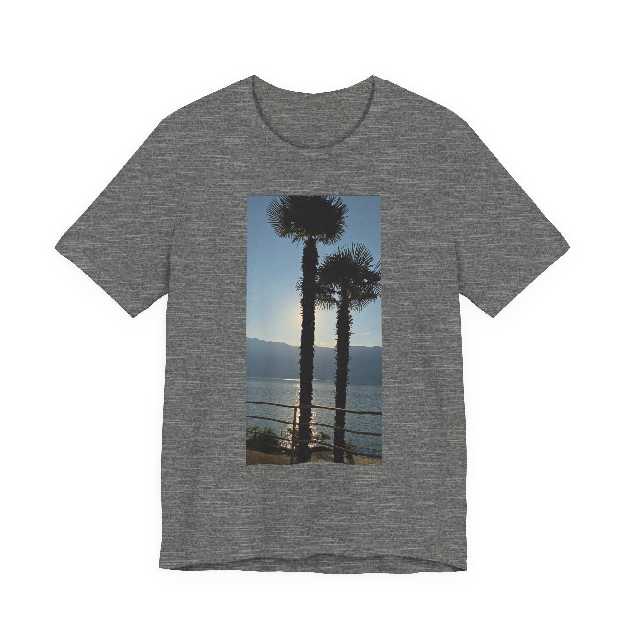 Palm Trees Sunset T‑Shirt — Coastal Photo Tee