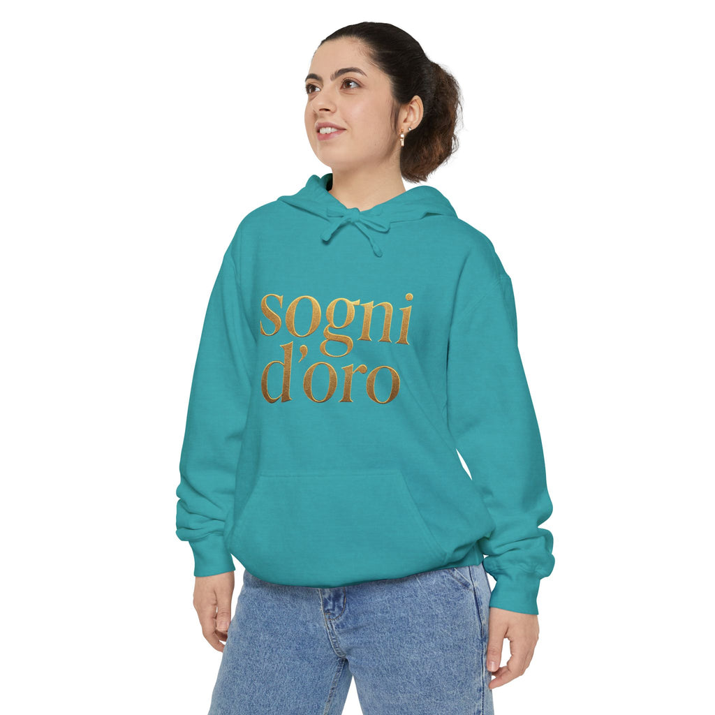 Heavyweight Gold-Print Hoodie