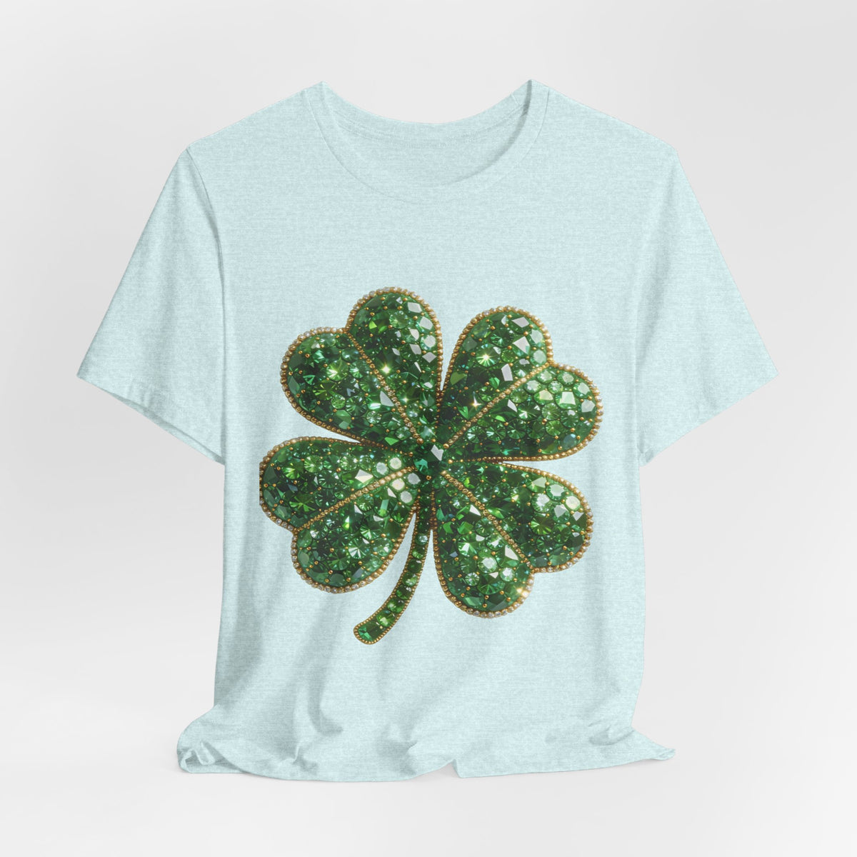 Shimmering Green Four-Leaf Clover T-Shirt — St. Patrick’s Day Lucky Tee