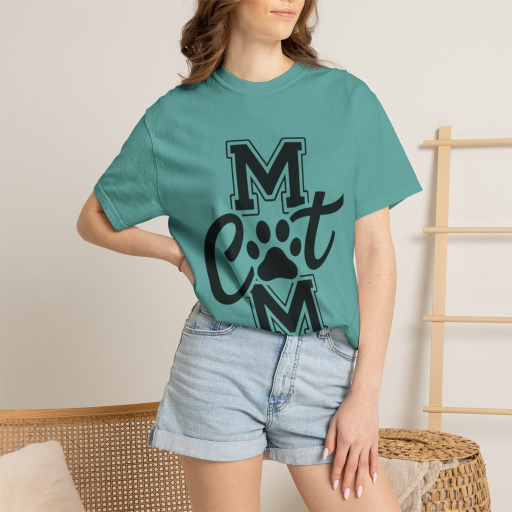 Garment-Dyed Cat Mom Tee