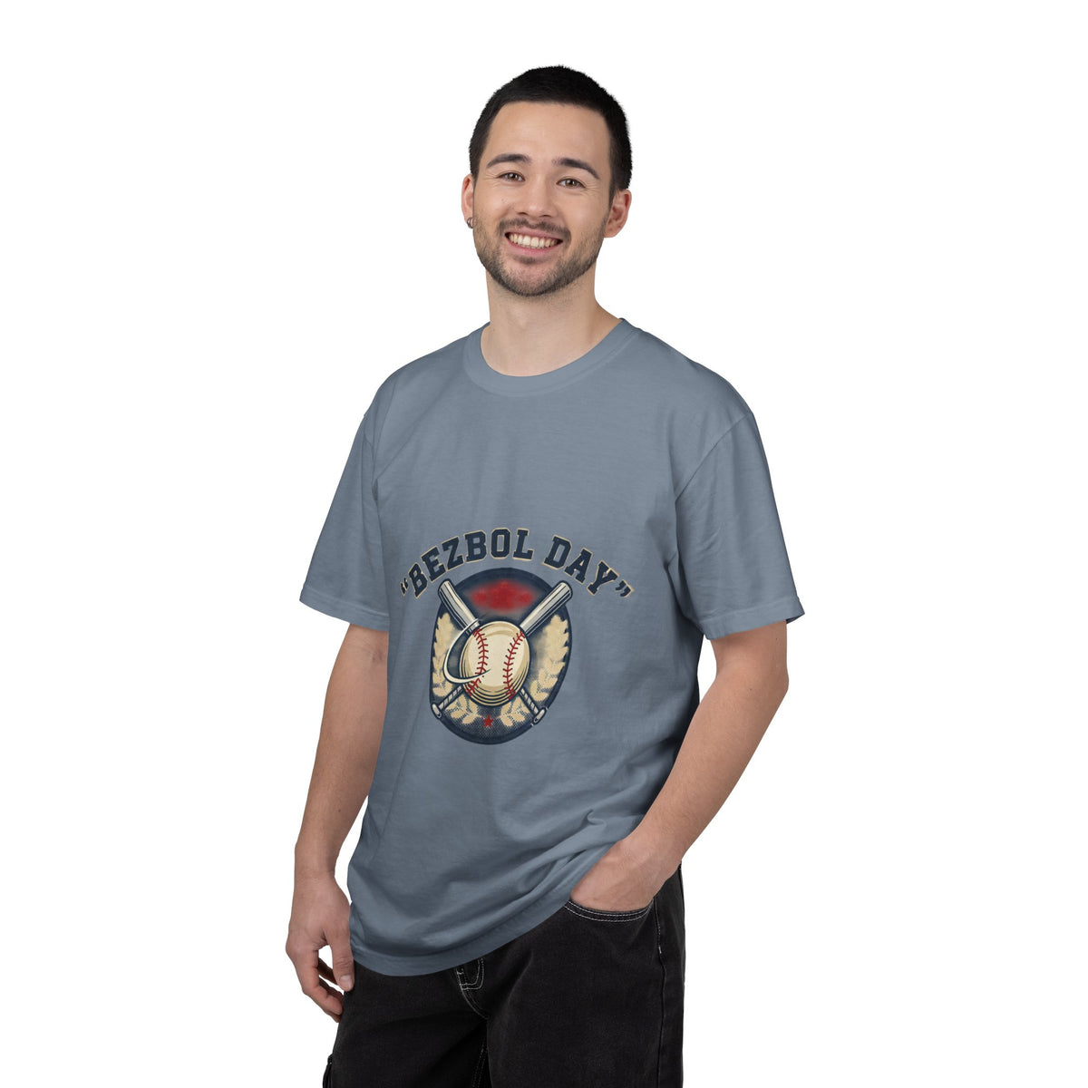 Baseball Graphic T-Shirt — "Bezbol Day" Retro Baseball Tee