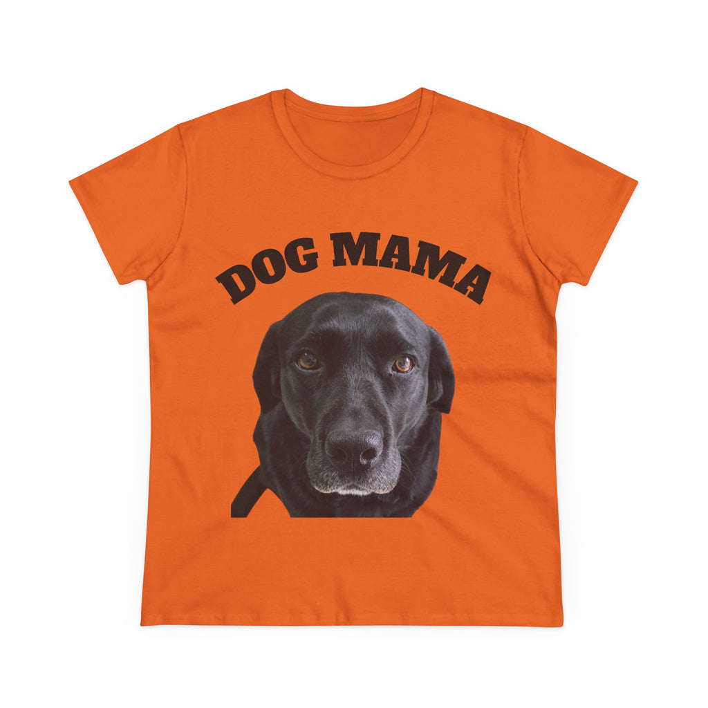 Dog Mama T-Shirt — Women's Graphic Tee with Black Lab Portrait