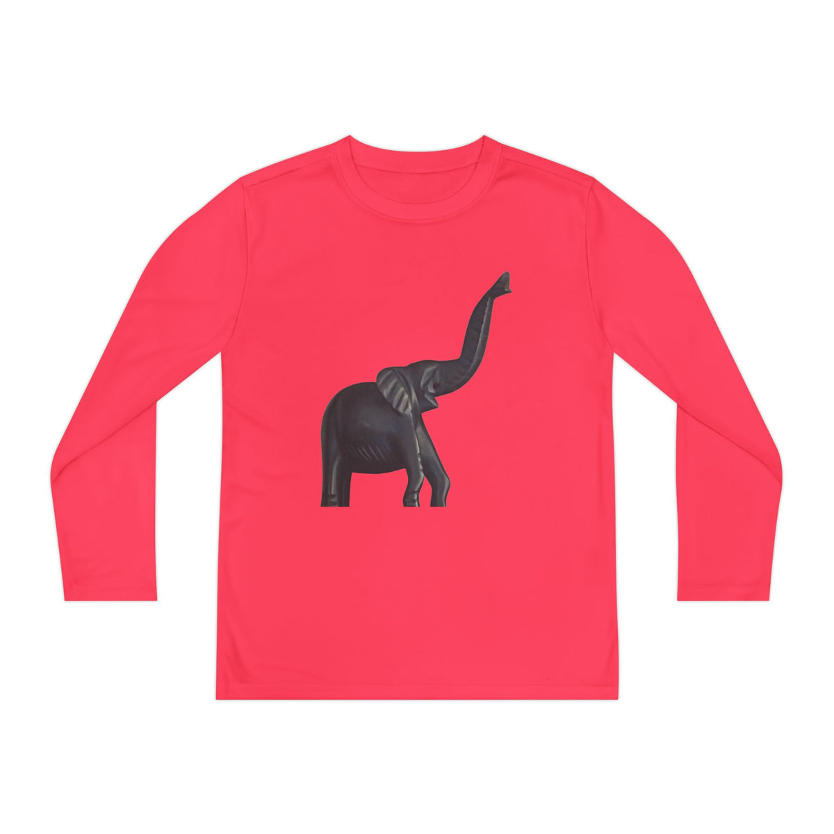 Youth Long Sleeve Tee — Playful Elephant Graphic