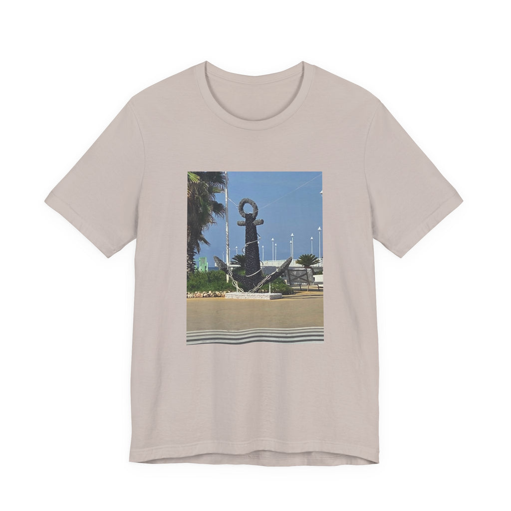 Anchor Statue Photo Tee — Coastal Nautical T-Shirt