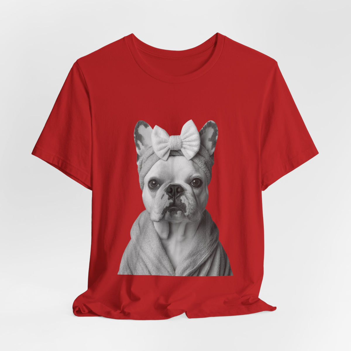French Bulldog Portrait Tee — Cute Bow Dog Graphic T-Shirt