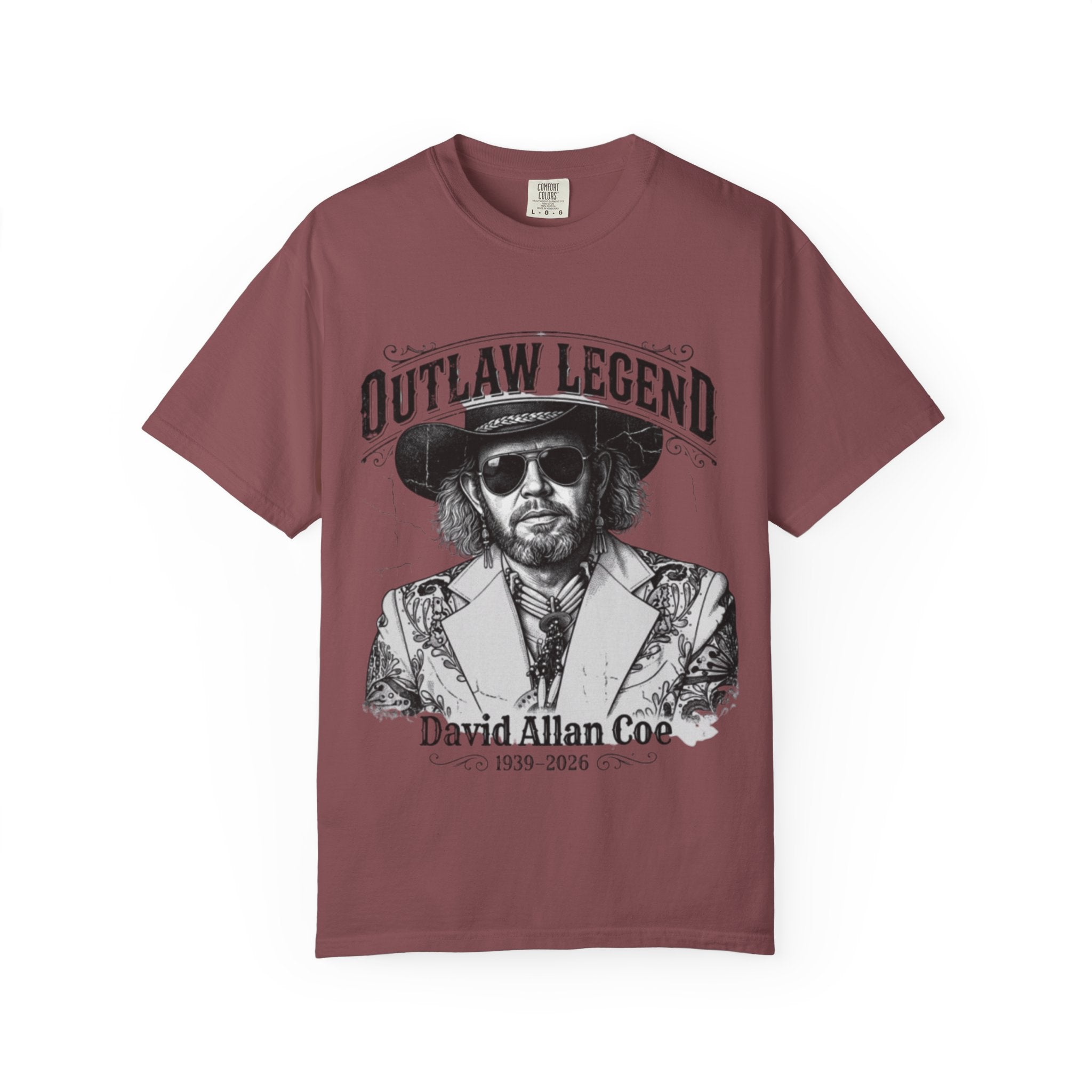 Outlaw Legend Tribute T-Shirt — David Allan Coe Memorial Graphic Tee
