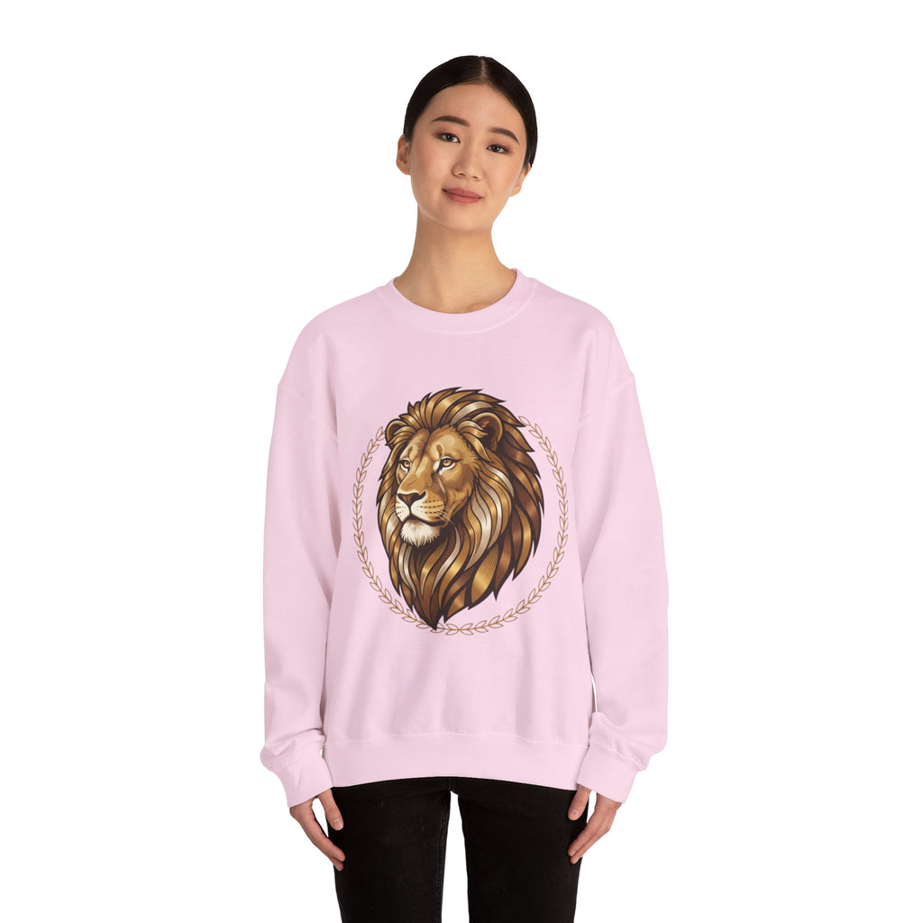 Lion Graphic Cotton Crewneck