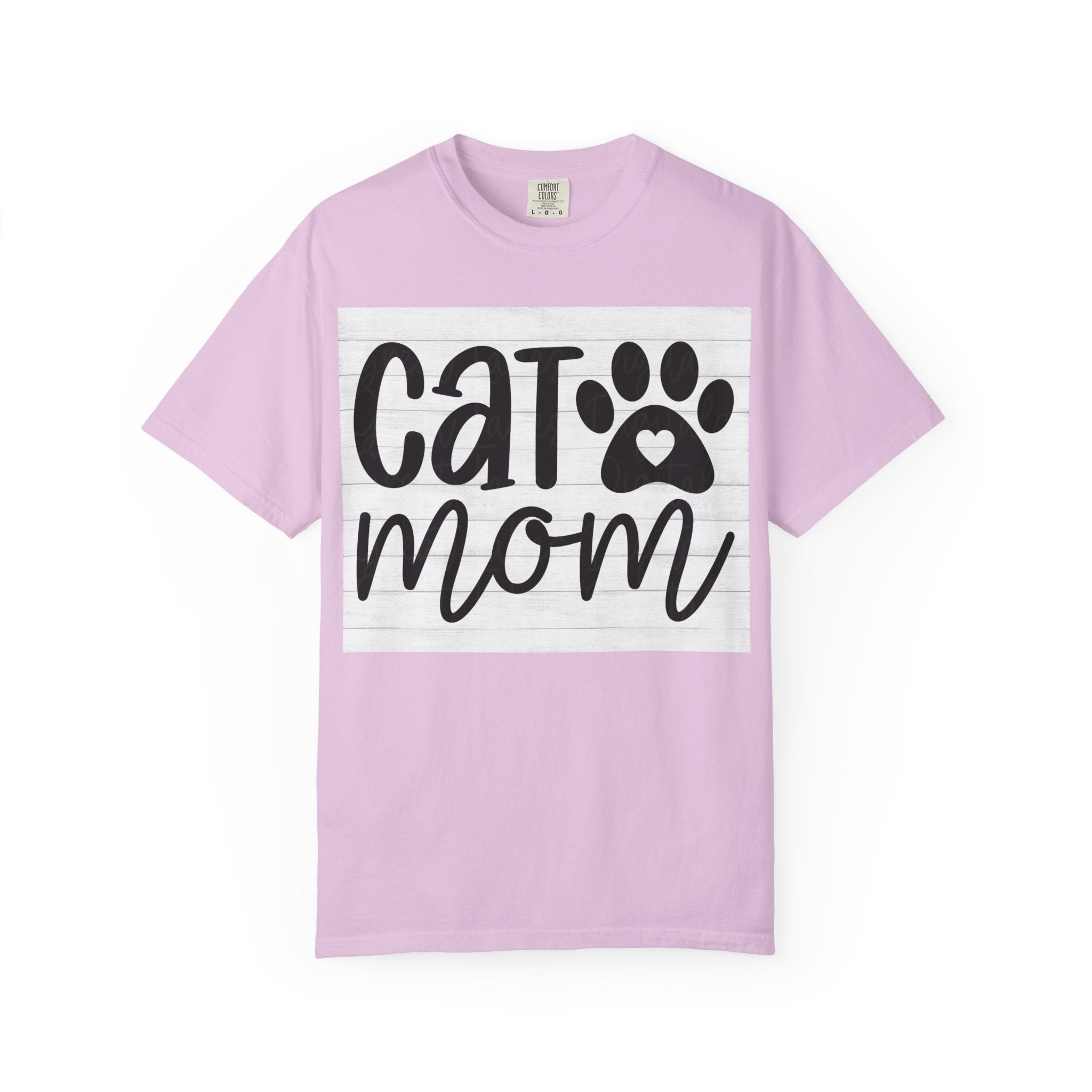 Garment-Dyed Cat Mom Tee