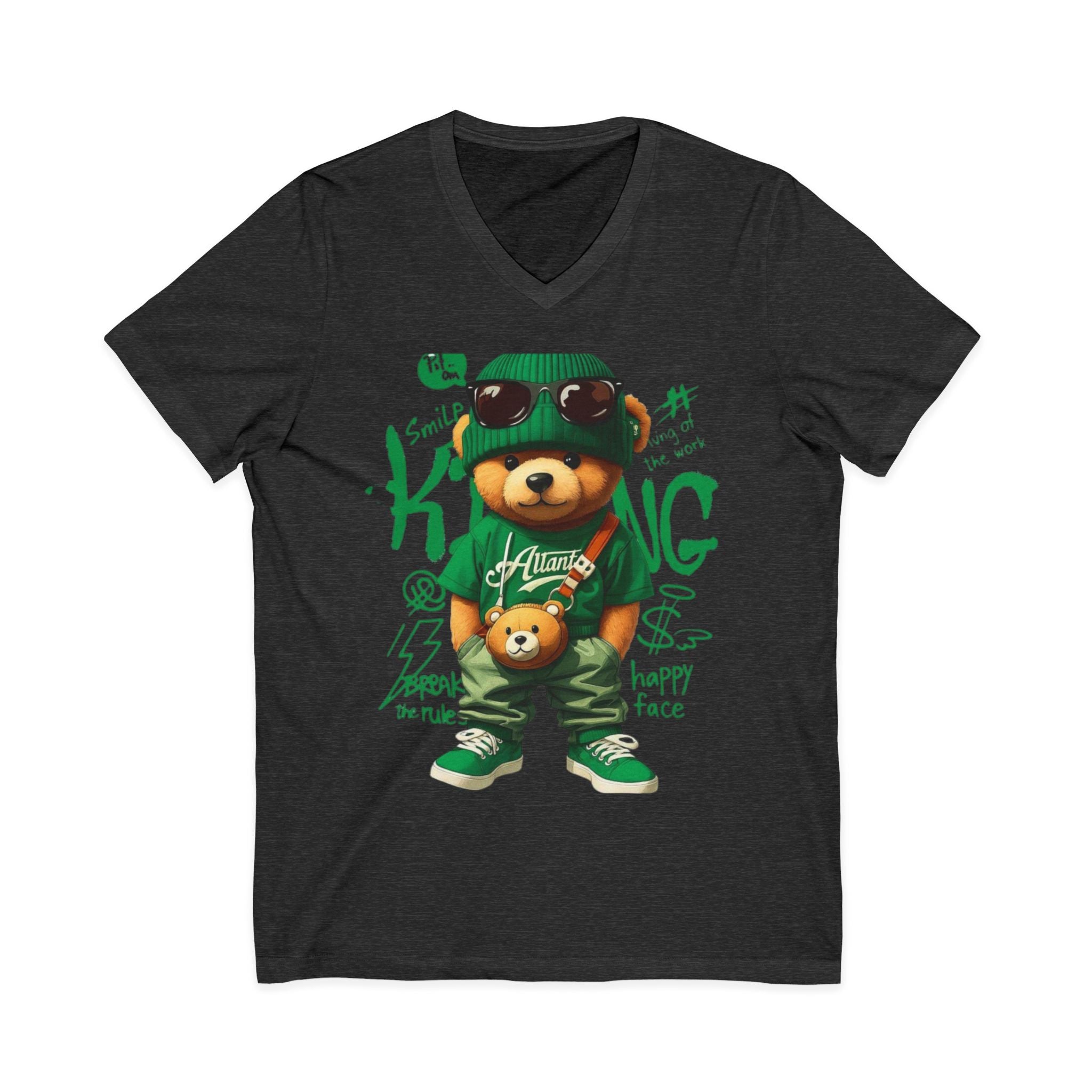 Cotton Teddy Bear V-Neck Tee