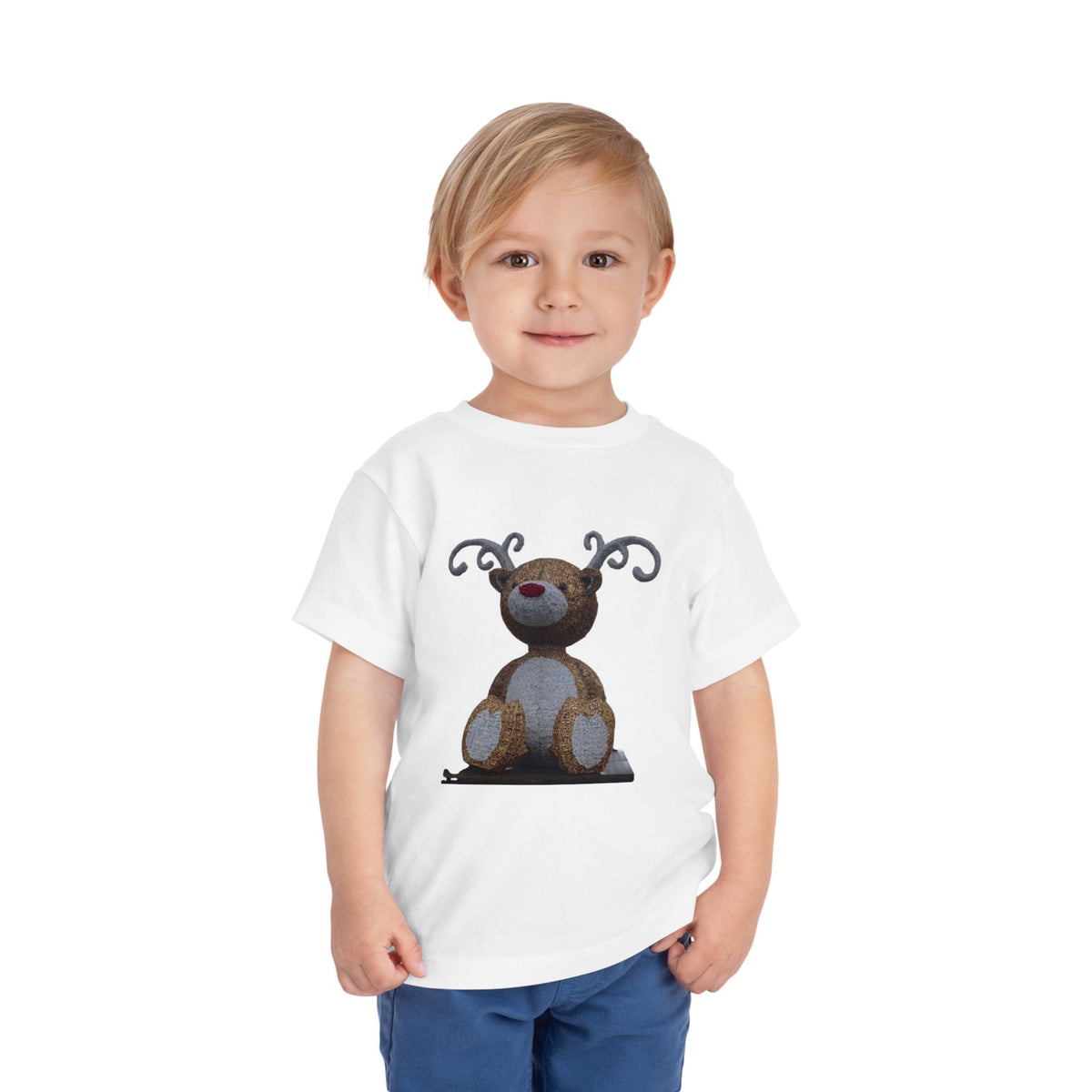 Toddler Tee — Cute Reindeer Stuffed Animal Graphic