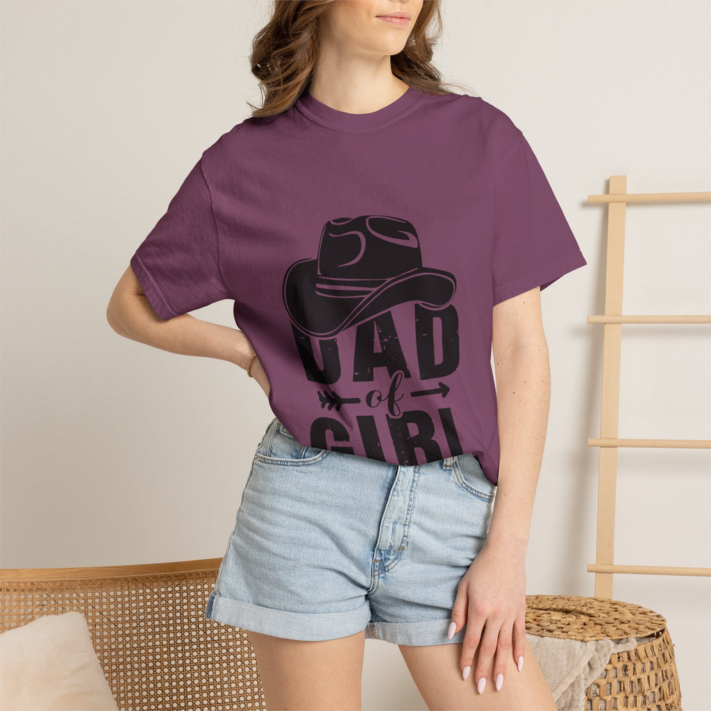 Dad of Girl T-Shirt — Cowboy Hat Father of Daughter Tee