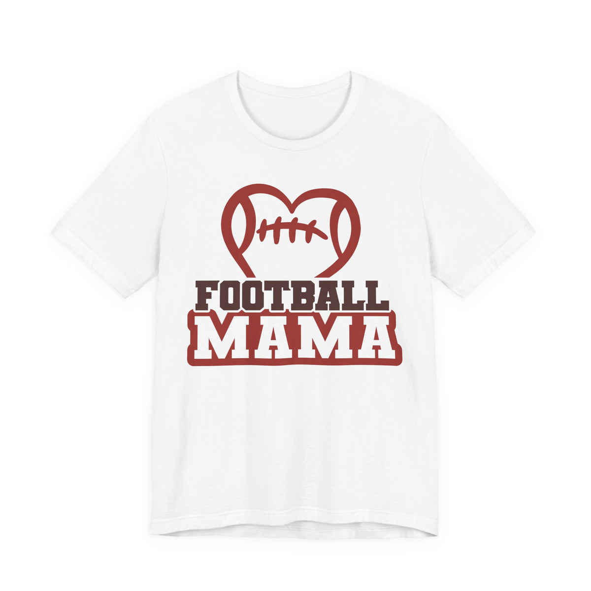 Football Mama T‑Shirt — Heart Football Mom Tee for Game Day