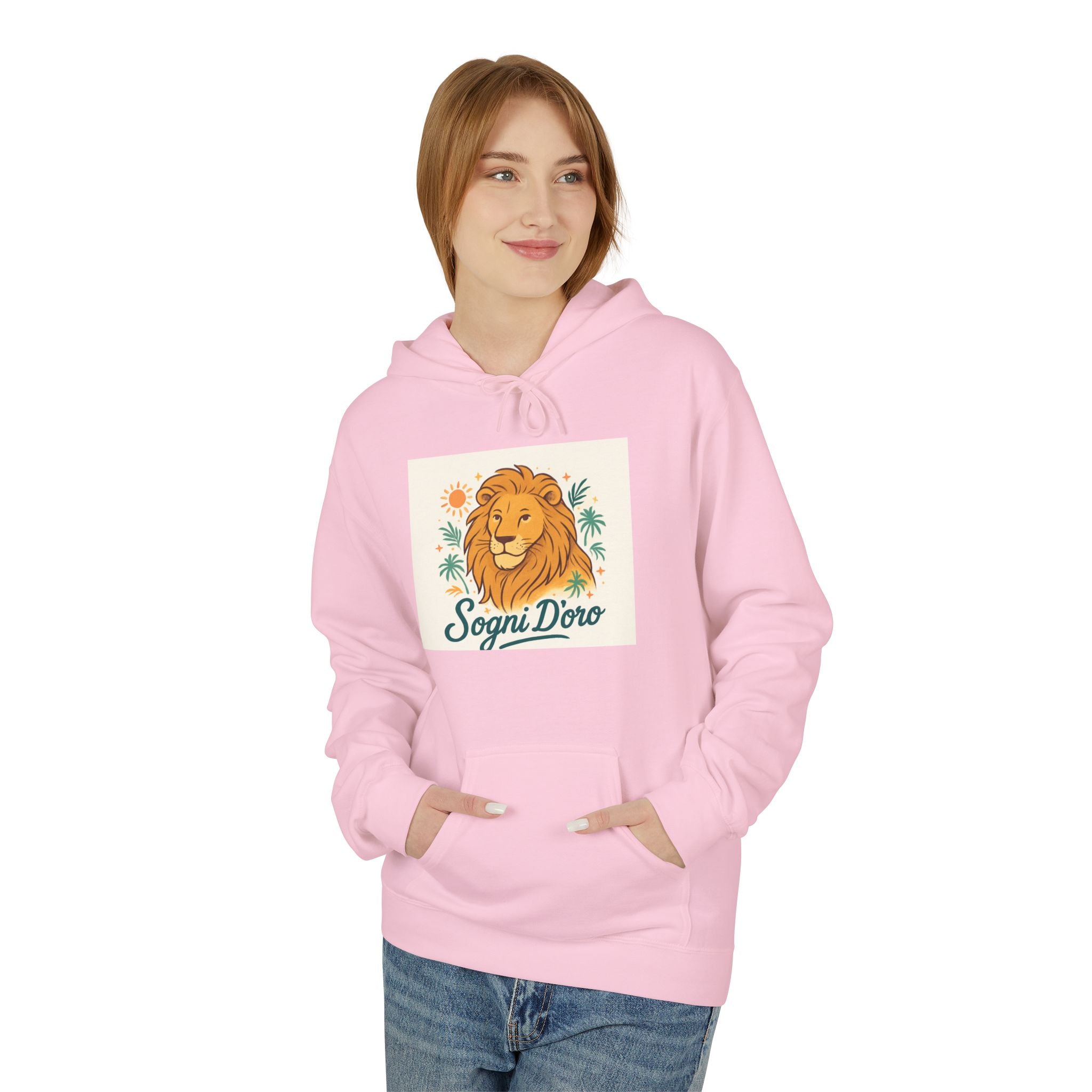 Retro Lion Fleece Hoodie