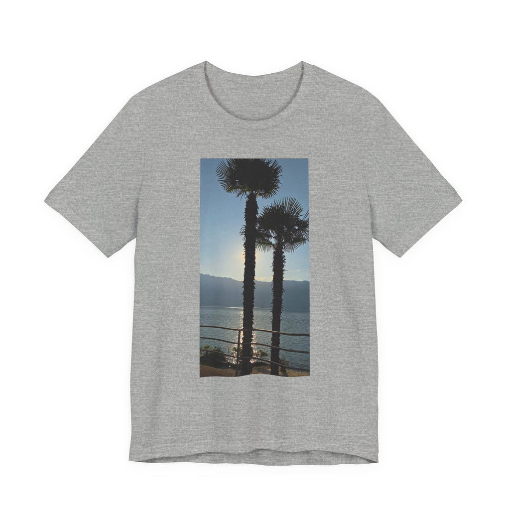 Palm Trees Sunset T‑Shirt — Coastal Photo Tee