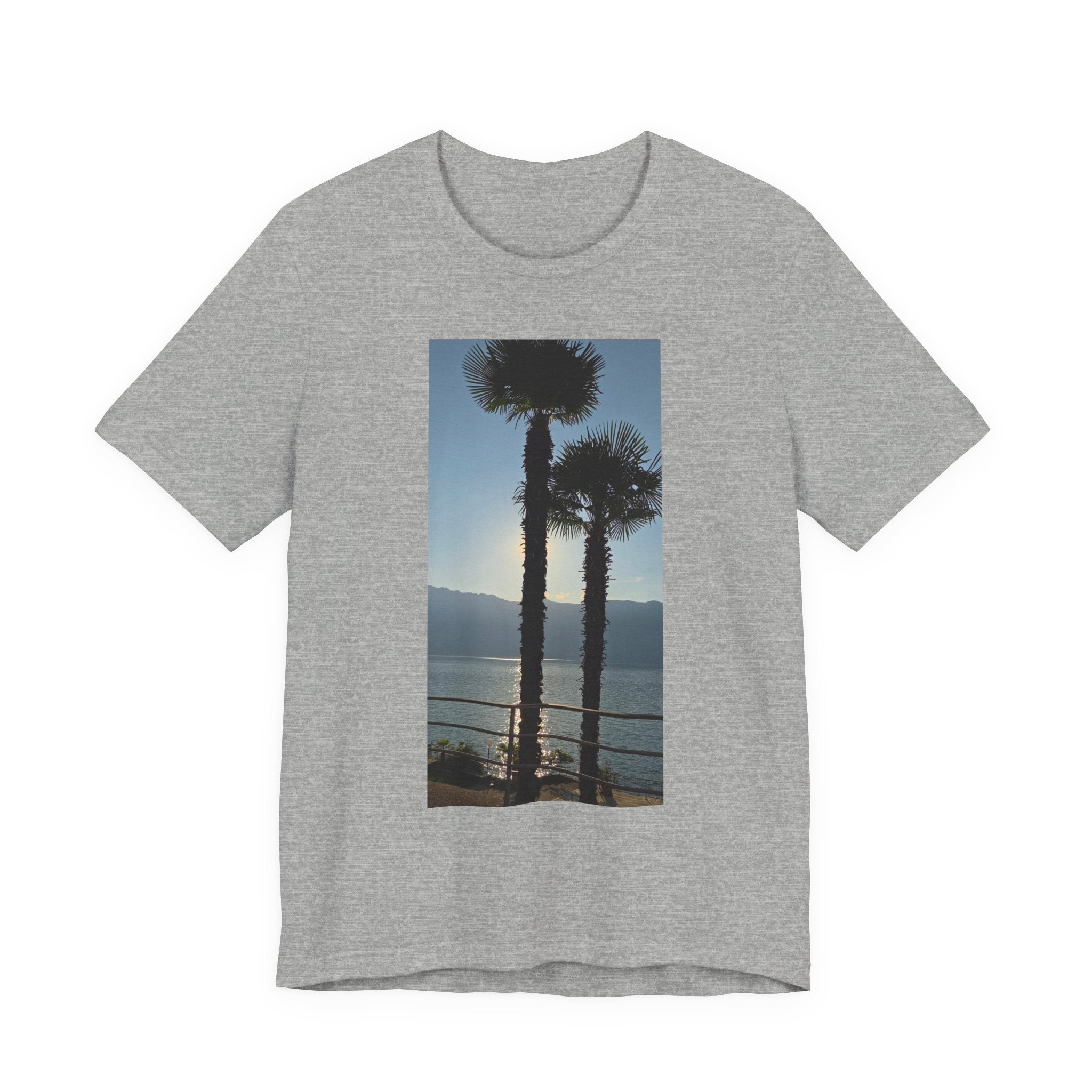 Palm Trees Sunset T‑Shirt — Coastal Photo Tee