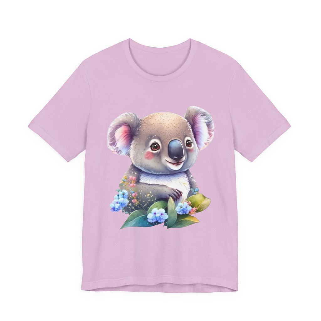Cute Koala Graphic Tee — Adorable Baby Koala with Flowers T-Shirt