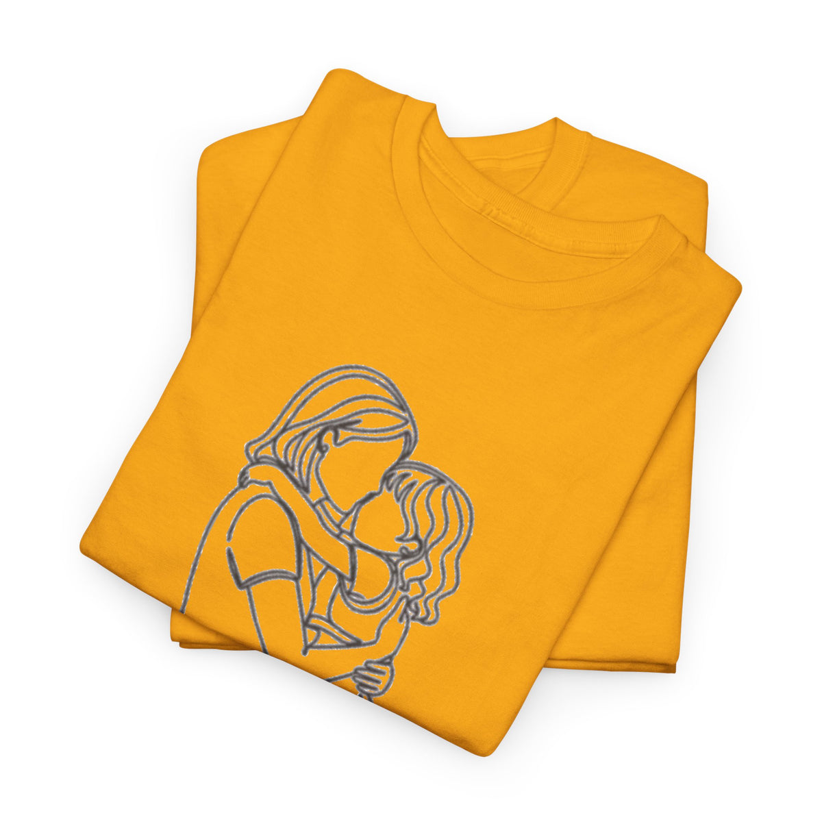 Mother and Daughter Line Art Tee — Minimalist Family Love Shirt