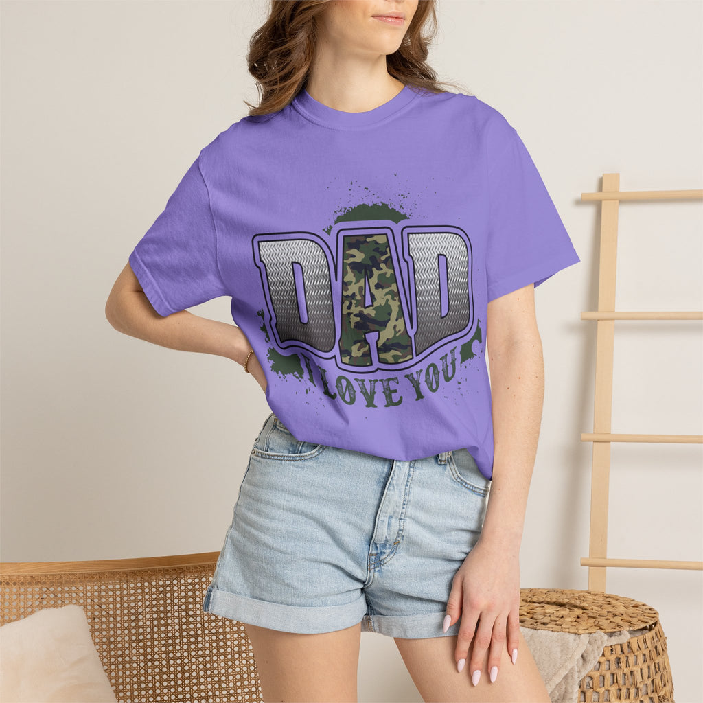 Dad I Love You Camo Graphic T-Shirt
