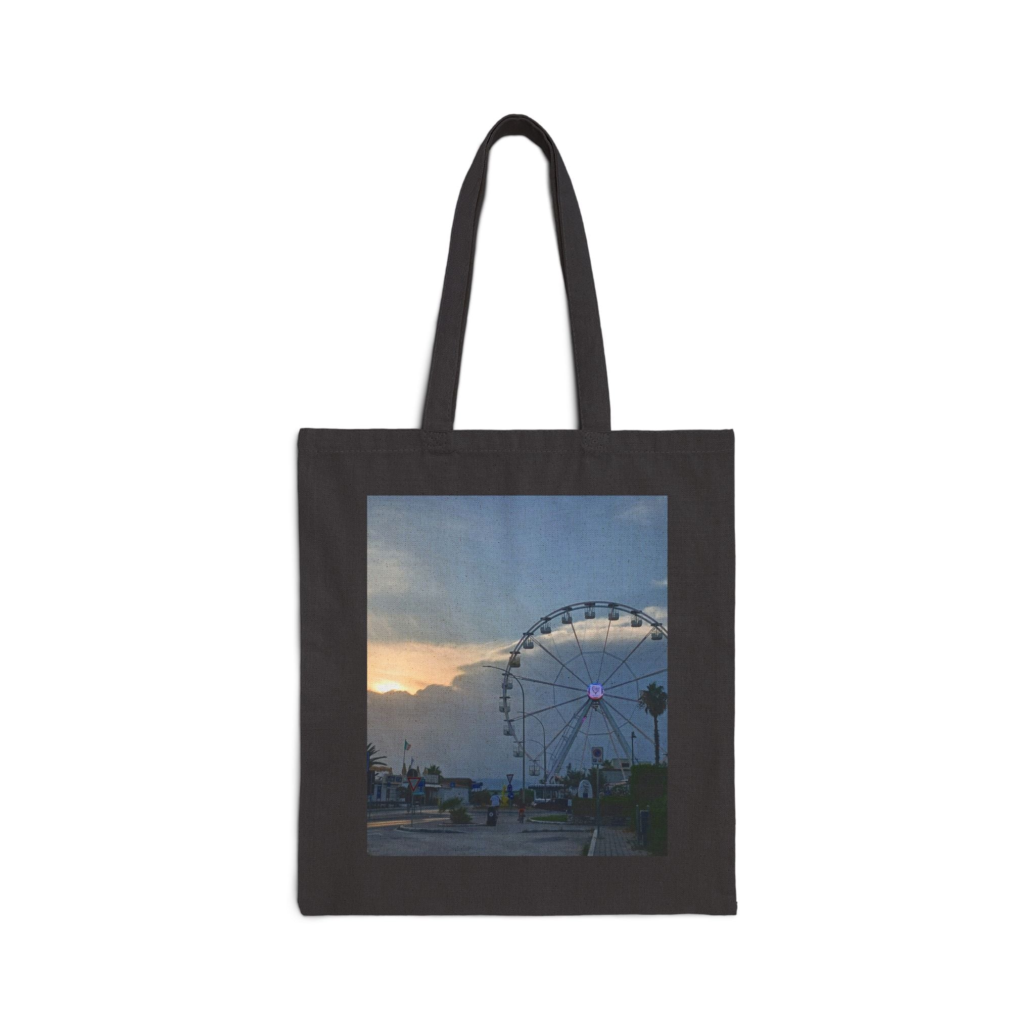Ferris Wheel Sunset Tote Bag — Canvas Beach Market Bag