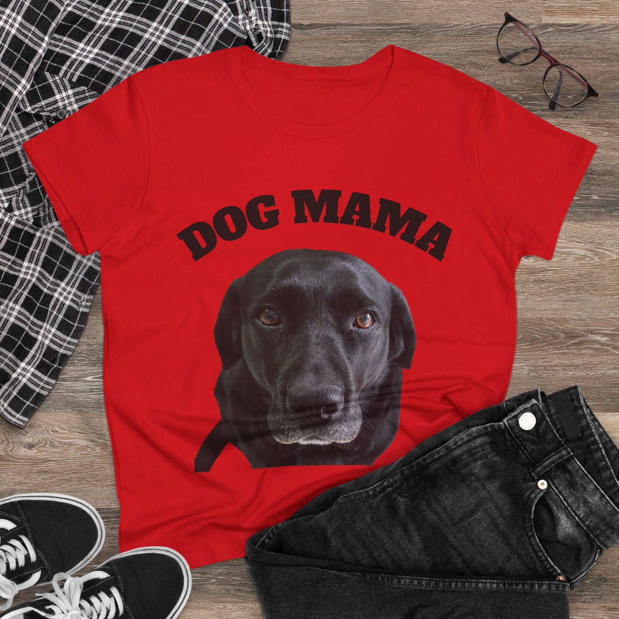 Black Lab Dog Mama Tee