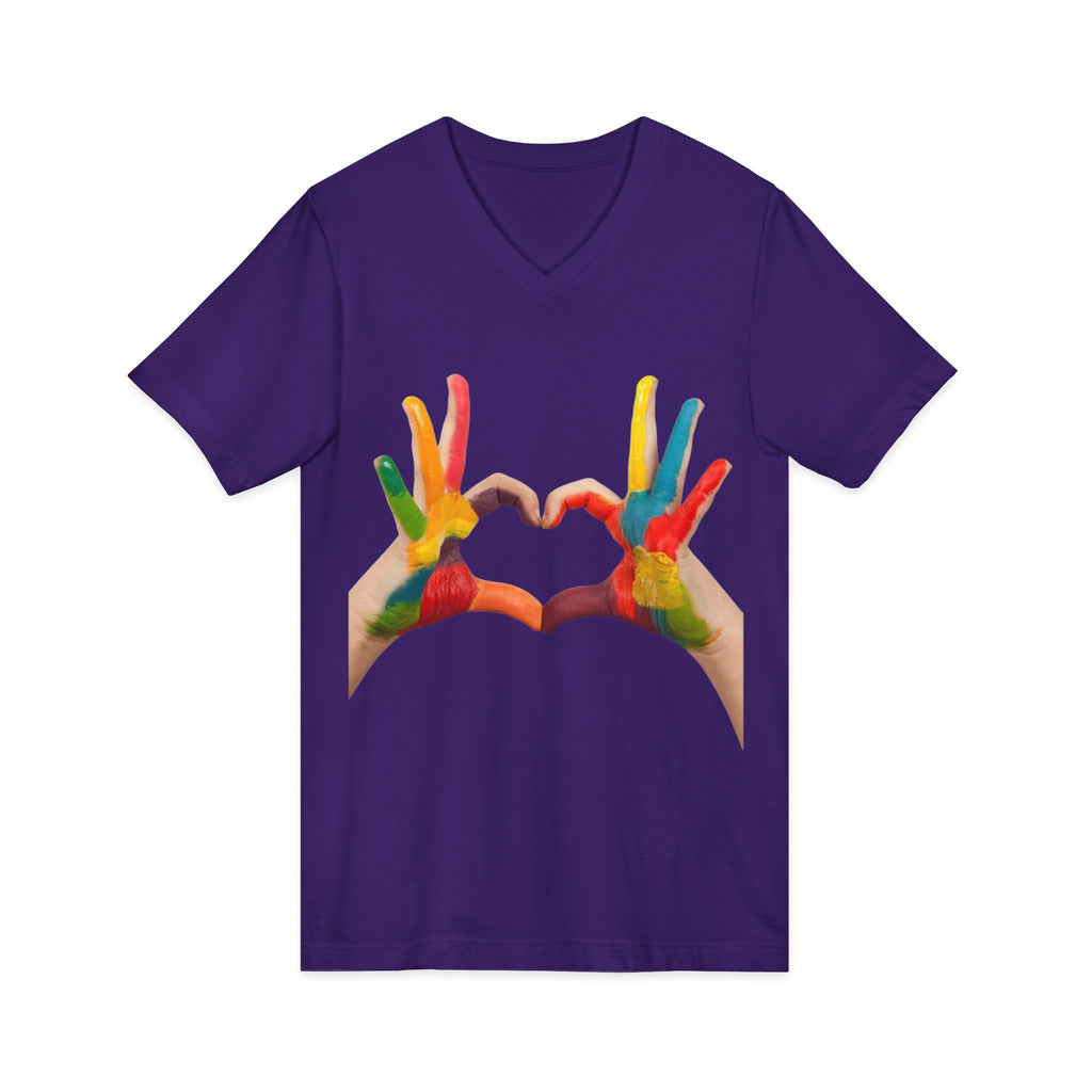 Unisex Jersey Short Sleeve V-Neck Tee