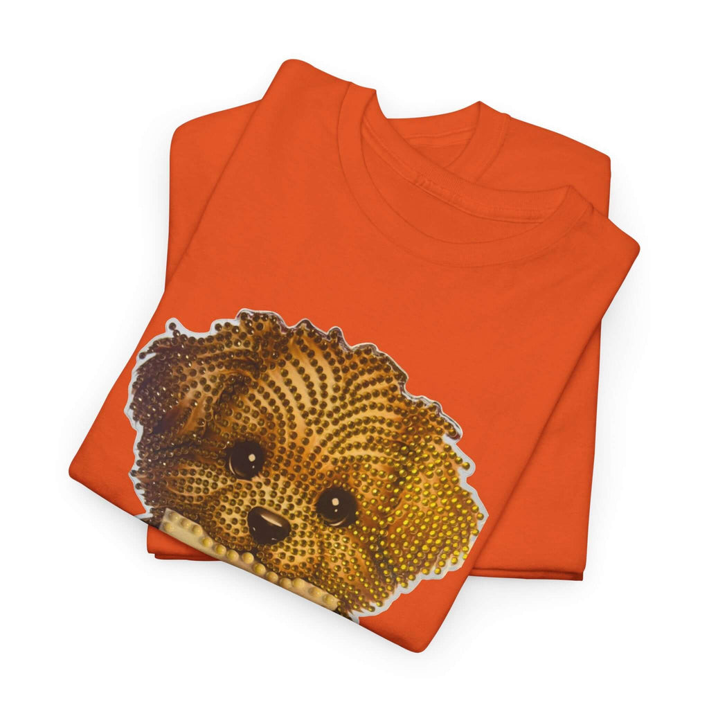 Puppy Love T‑Shirt — Cute Brown Puppy Holding Heart Tee (I Love You)