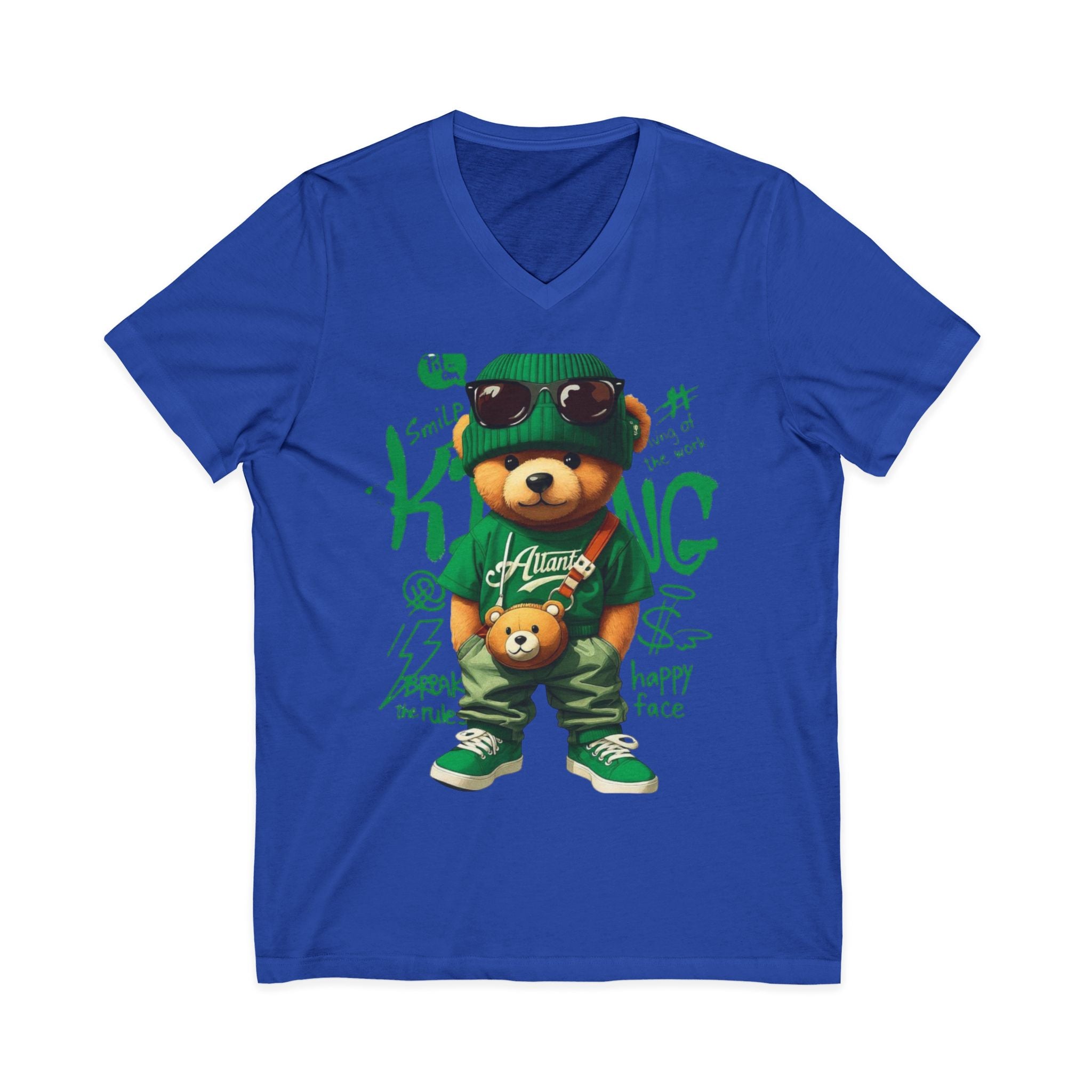 Cotton Teddy Bear V-Neck Tee