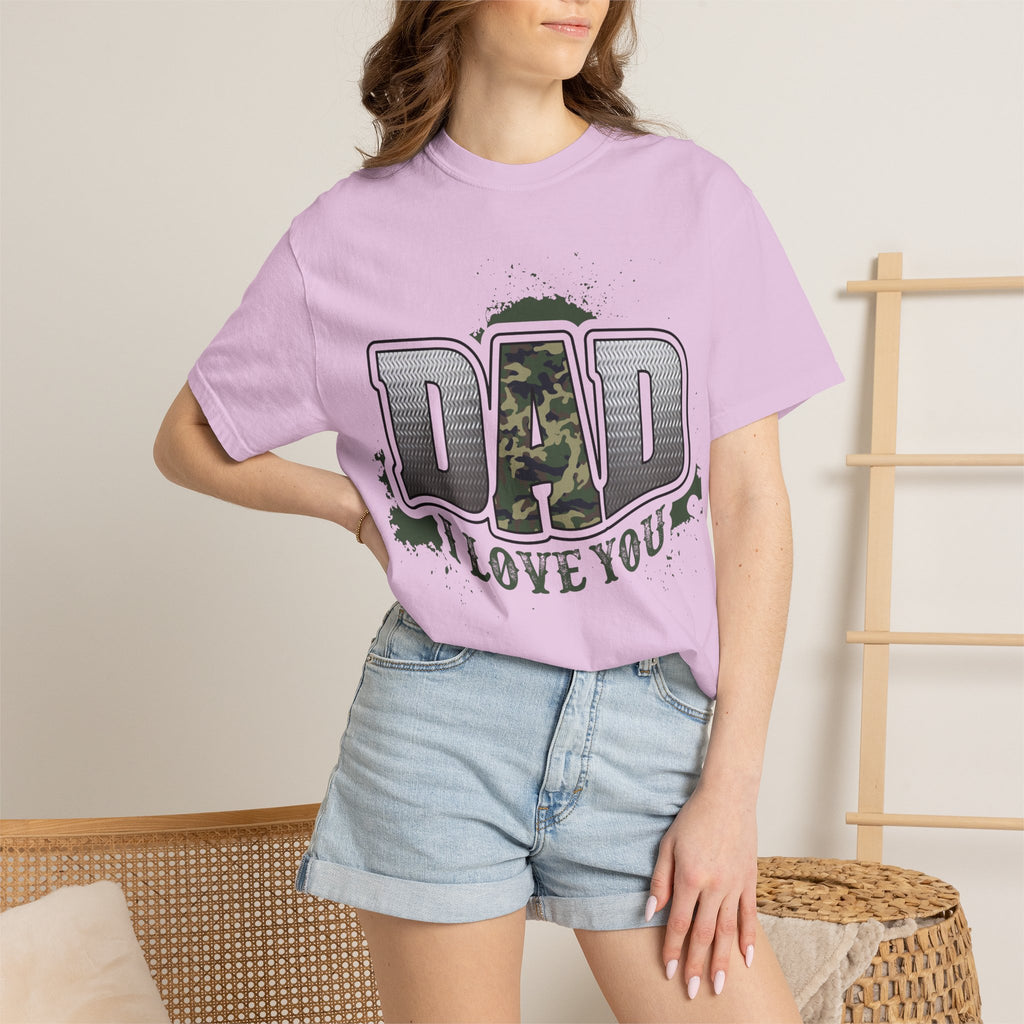 Dad I Love You Camo Graphic T-Shirt