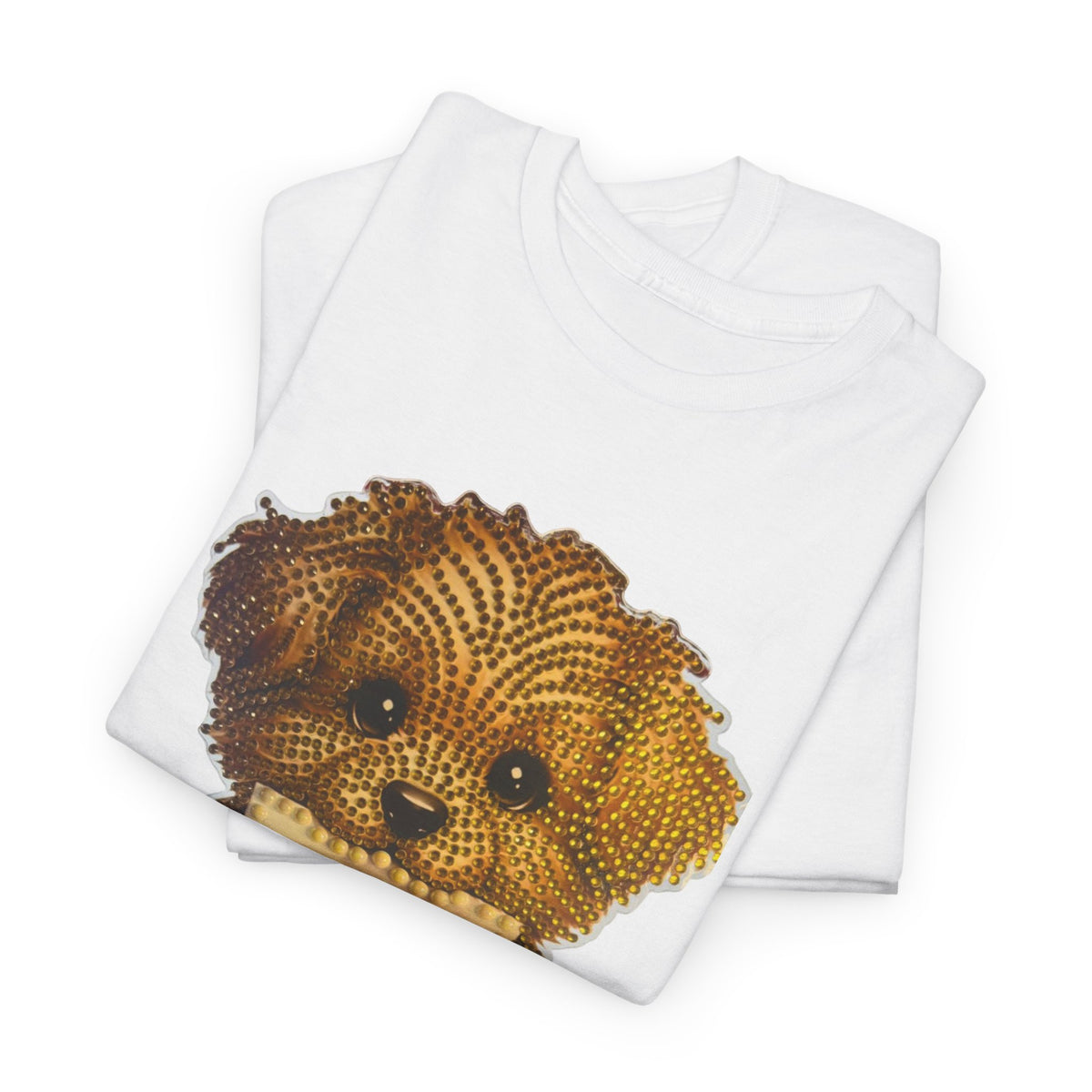 Puppy Love T‑Shirt — Cute Brown Puppy Holding Heart Tee (I Love You)