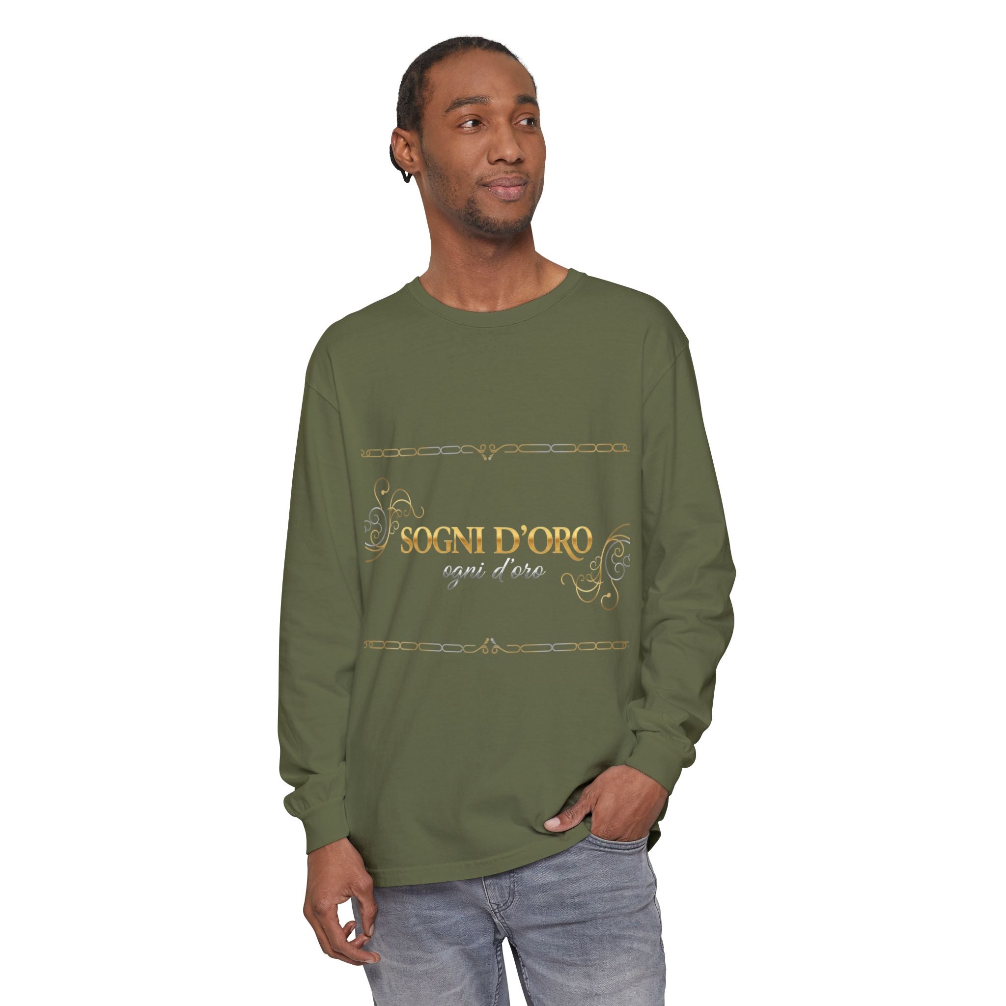Garment-Dyed Cotton Long Sleeve
