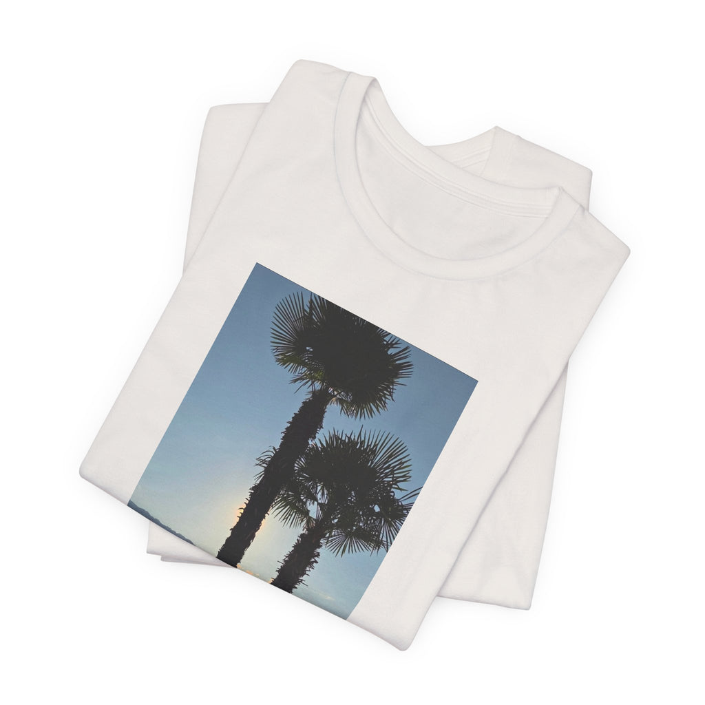 Palm Trees Sunset T‑Shirt — Coastal Photo Tee