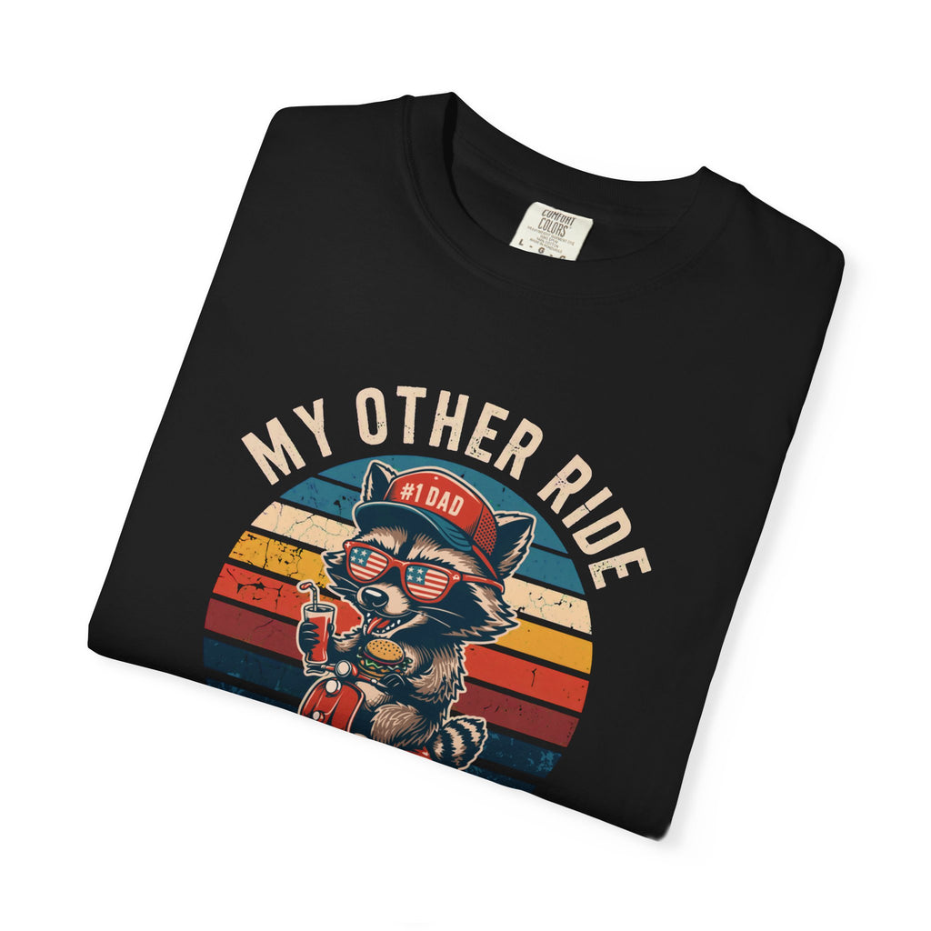 My Other Ride Is Your Dad T-Shirt — Cute Motorcycle Puppy Graphic Tee for Dad, Father's Day Gift