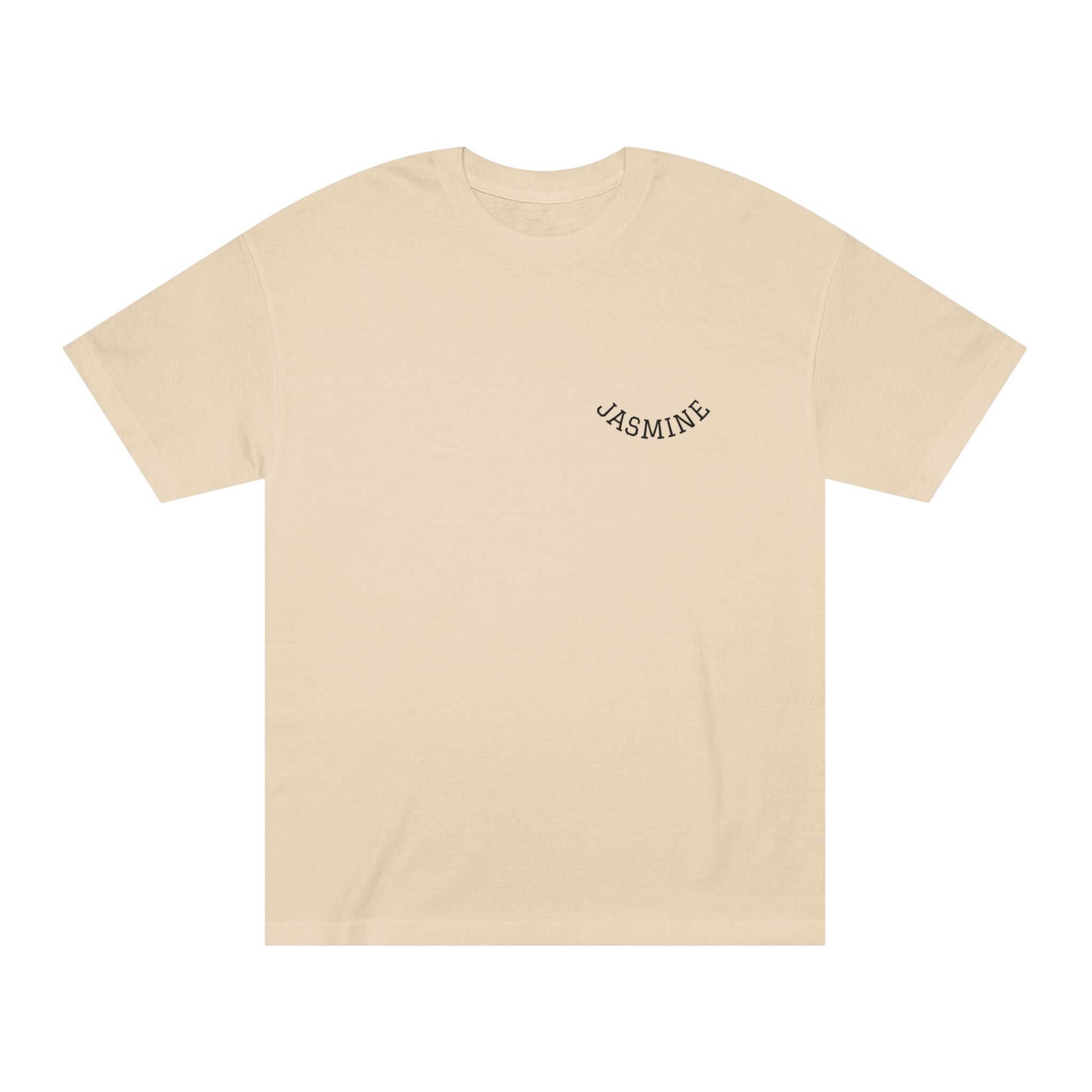 Yahsin Jasmine Tee — Minimal Arched Logo White T‑Shirt