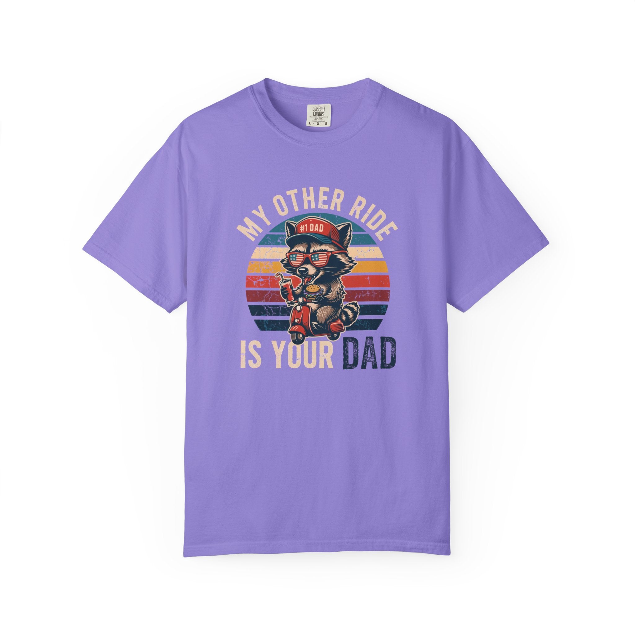 My Other Ride Is Your Dad T-Shirt — Cute Motorcycle Puppy Graphic Tee for Dad, Father's Day Gift