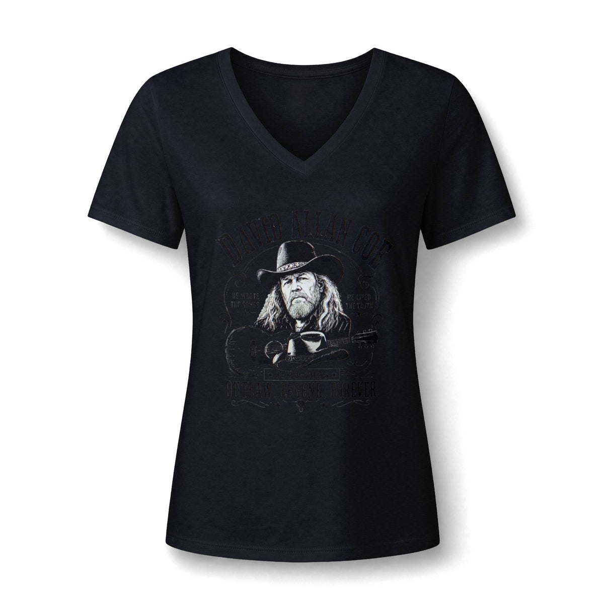 Outlaw Legend V-Neck Tee — "Outlaw, Legend, Forever" Memorial Graphic