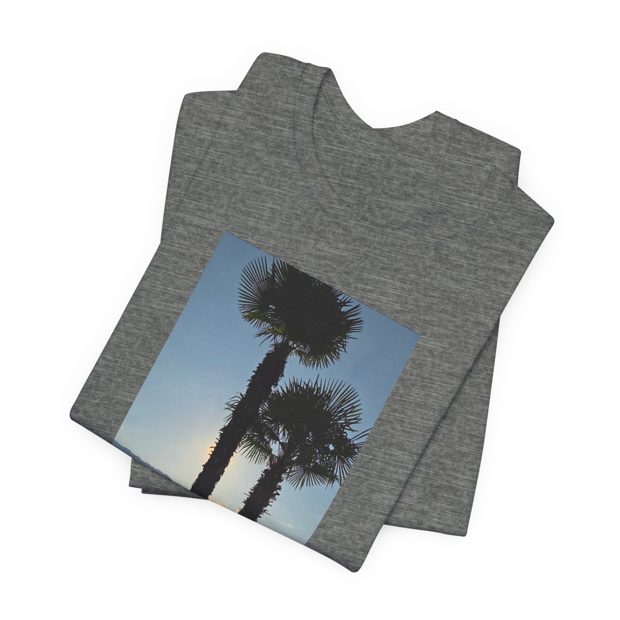 Palm Trees Sunset T‑Shirt — Coastal Photo Tee