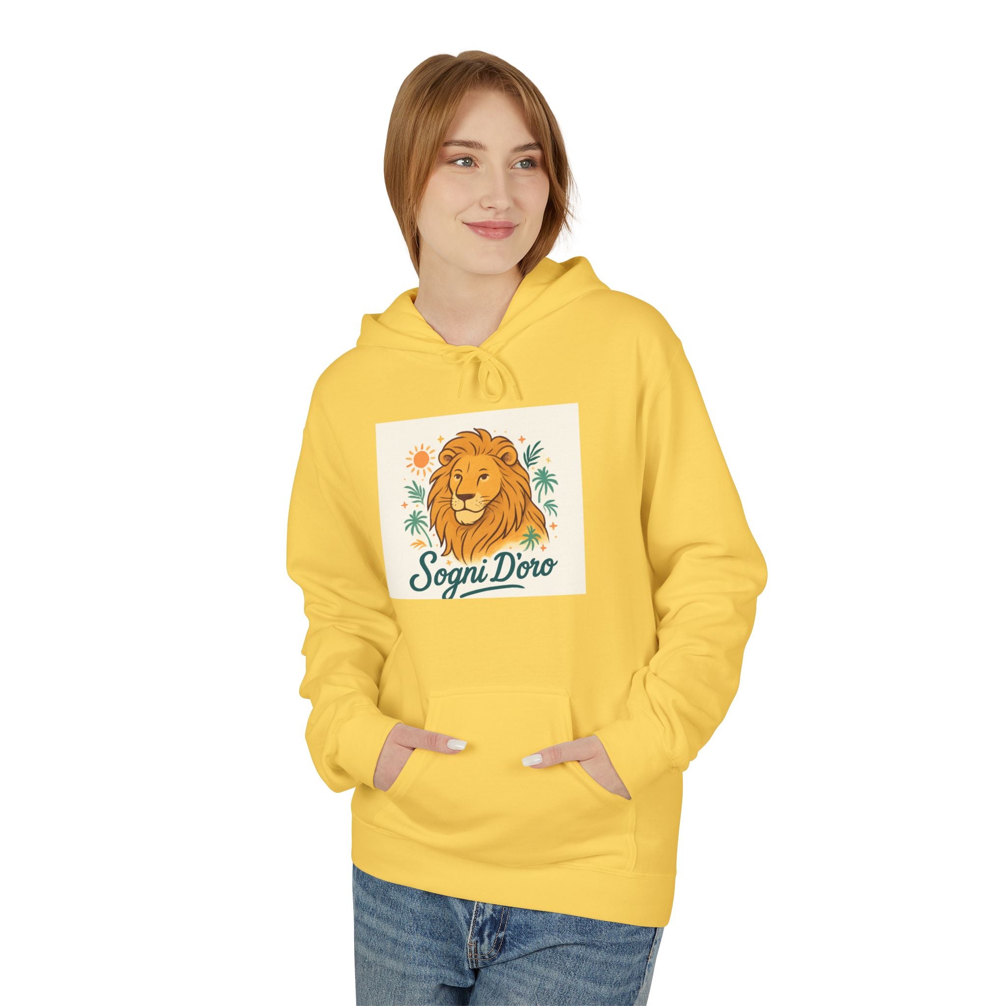 Retro Lion Fleece Hoodie