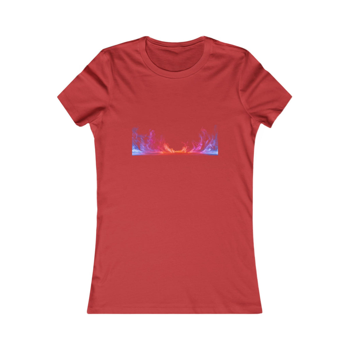Women's Sunset Forest Tee — Pastel Mountain & Trees Graphic Shirt