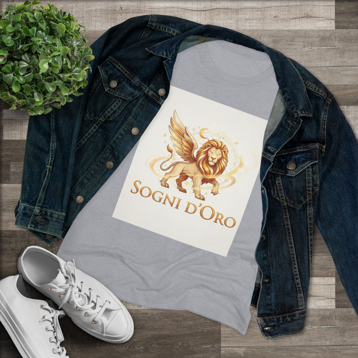 Sogni d'Oro Golden Winged Lion Women's Tee