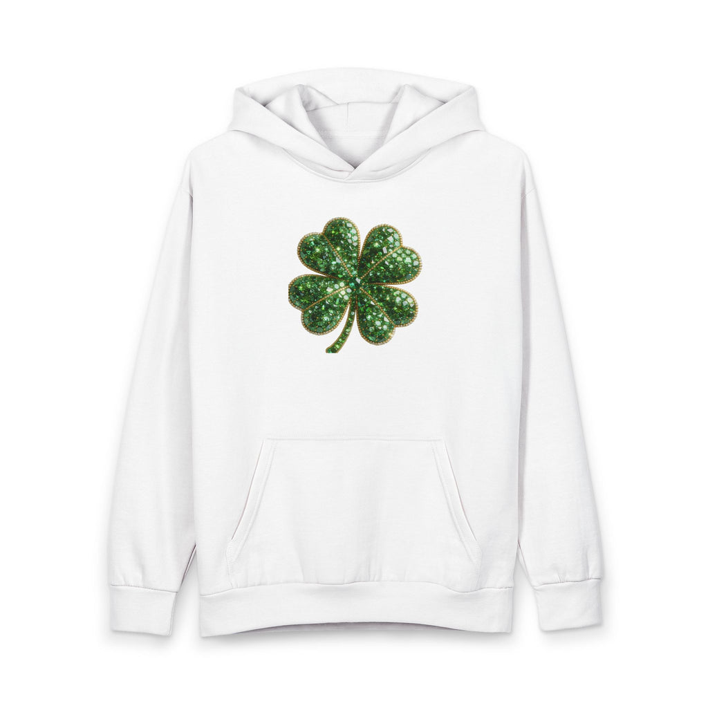 Fireworks Photo Hoodie with small chest print, large back festival night sky graphic, oversized fit and kangaroo pocket