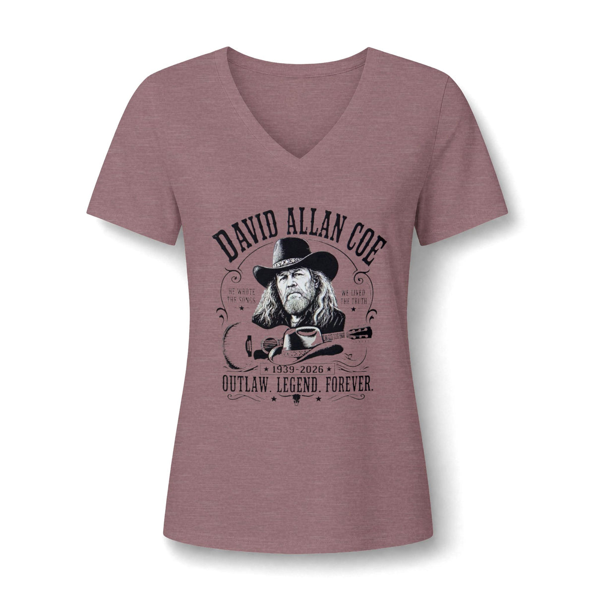 Outlaw Legend V-Neck Tee — "Outlaw, Legend, Forever" Memorial Graphic