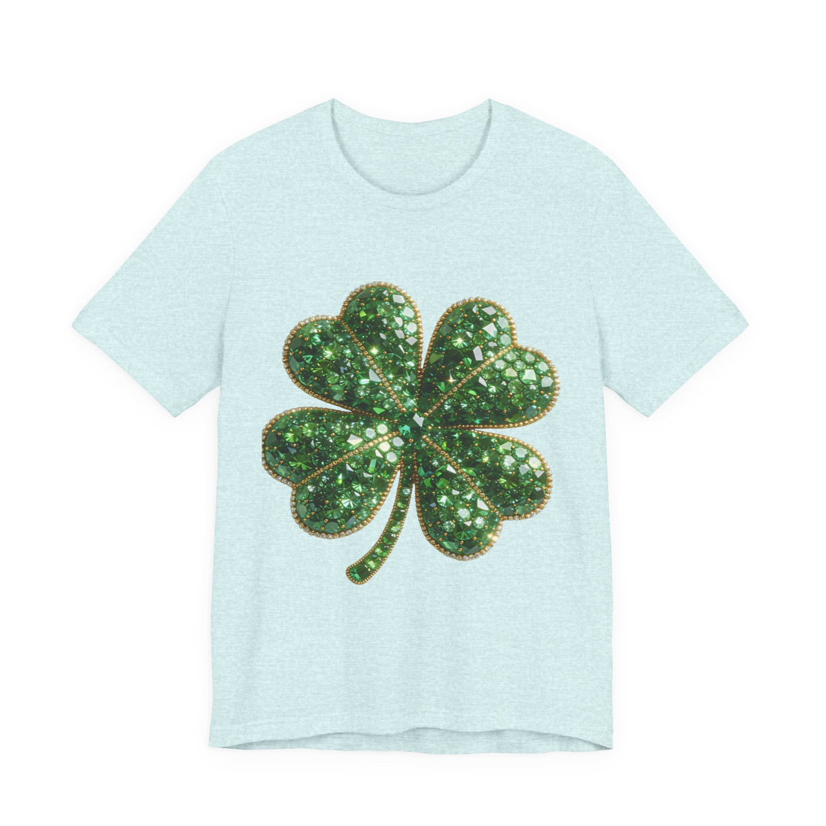 Shimmering Green Four-Leaf Clover T-Shirt — St. Patrick’s Day Lucky Tee