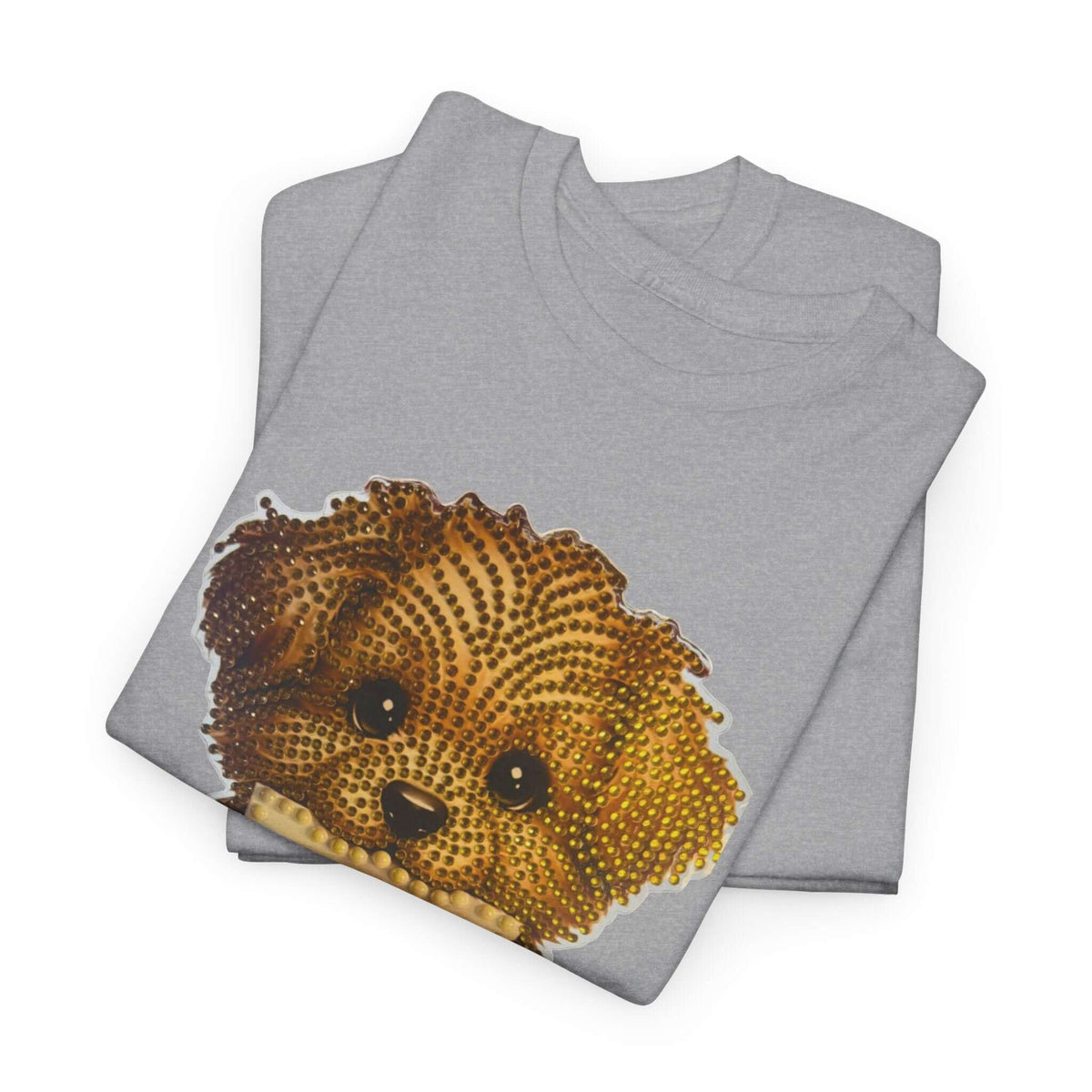 Puppy Love T‑Shirt — Cute Brown Puppy Holding Heart Tee (I Love You)