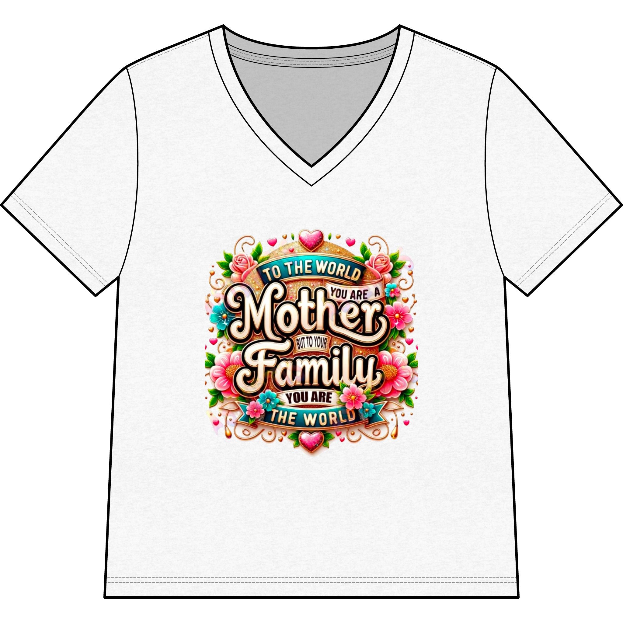 Women’s Relaxed Heather CVC V-Neck Tee with soft heather fabric, relaxed fit, side seams, and flattering V-neck