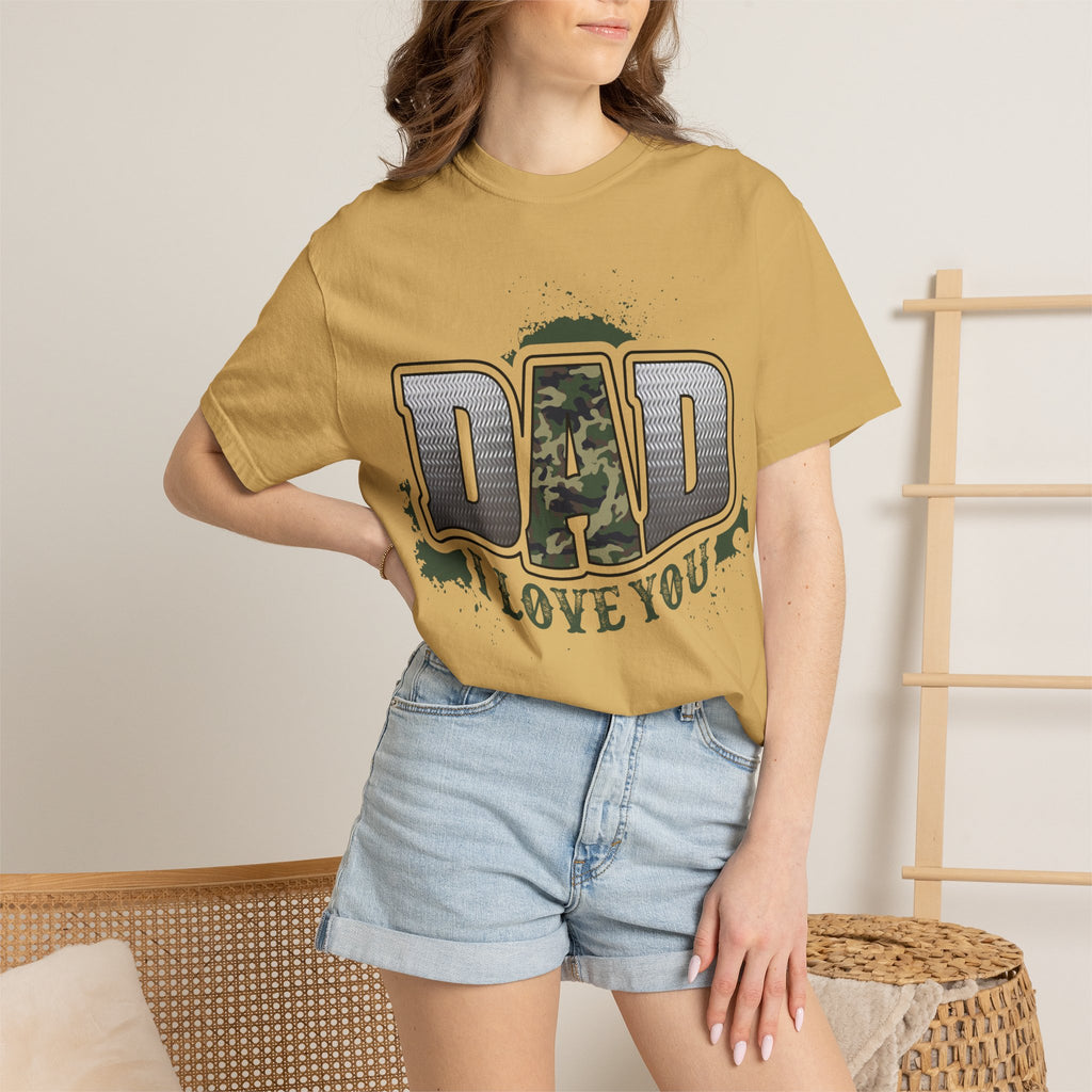 Dad I Love You Camo Graphic T-Shirt