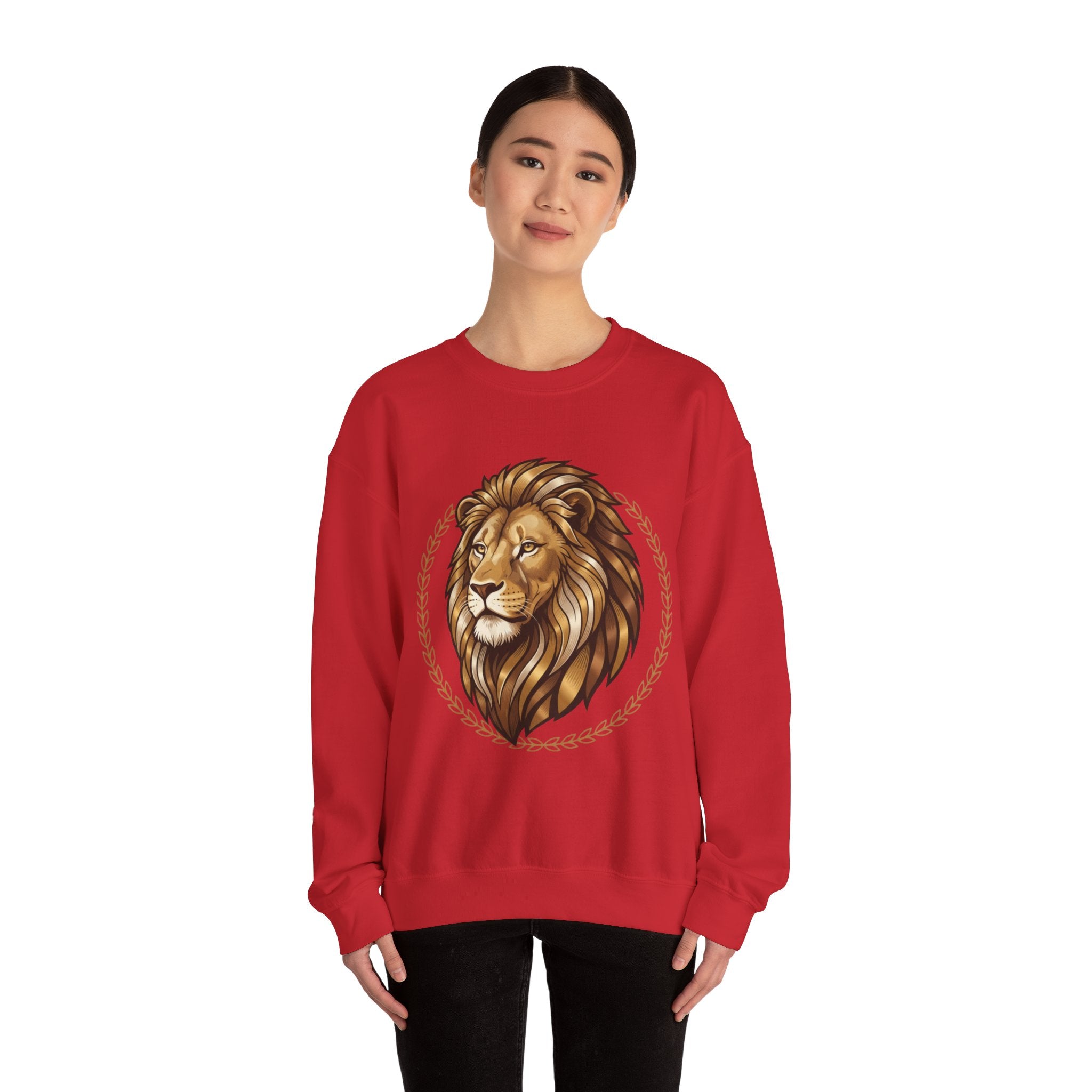 Lion Graphic Cotton Crewneck